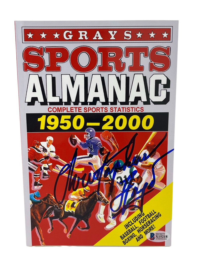 CHRISTOPHER LLOYD SIGNED BACK TO THE FUTURE GRAYS ALMANAC AUTOGRAPH BECKETT 60