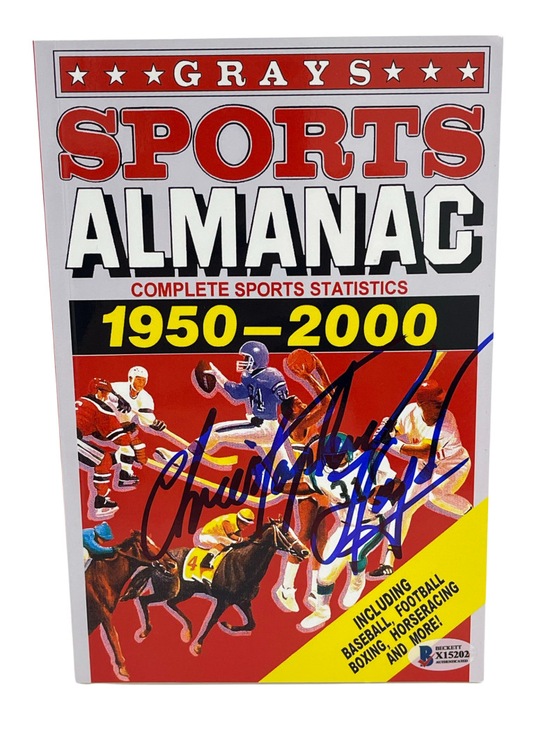 CHRISTOPHER LLOYD SIGNED BACK TO THE FUTURE GRAYS ALMANAC AUTOGRAPH BECKETT 65