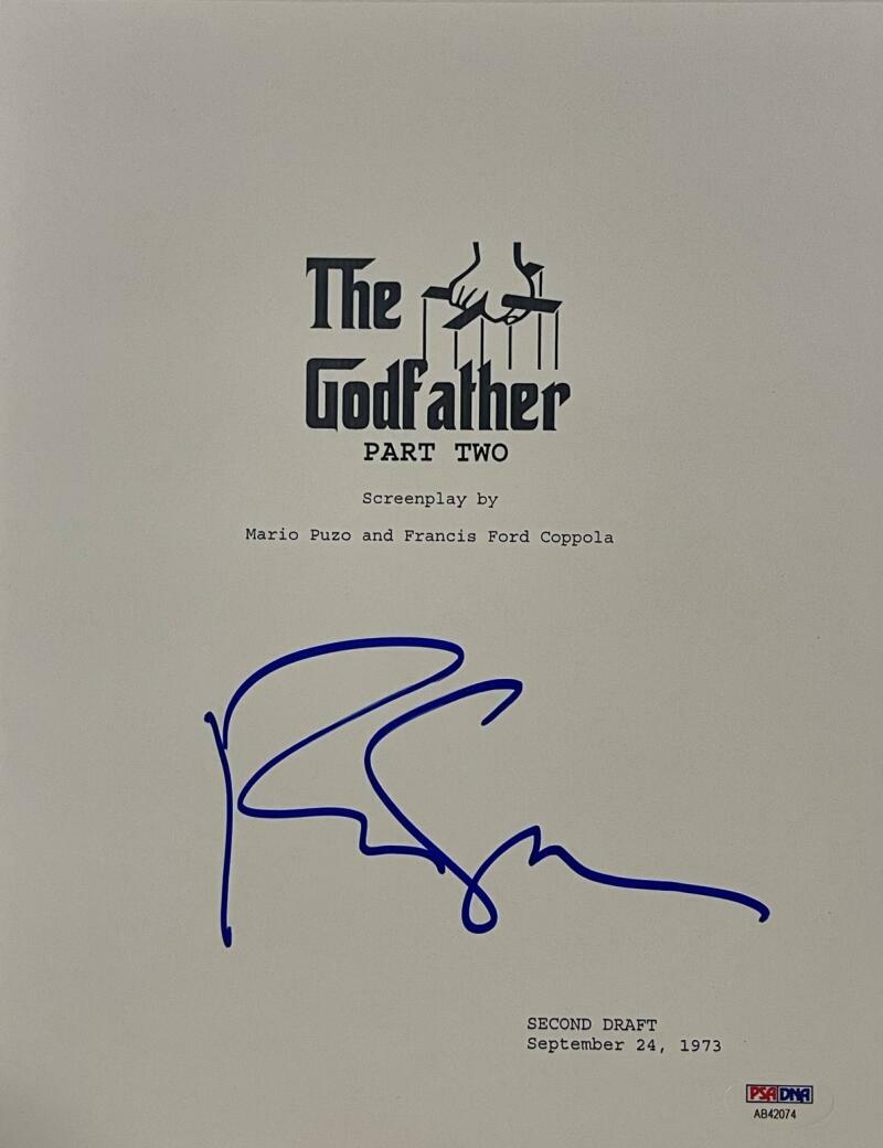 FRANCIS FORD COPPOLA SIGNED GODFATHER PART 2 SCRIPT AUTOGRAPH PROOF PSA COA C