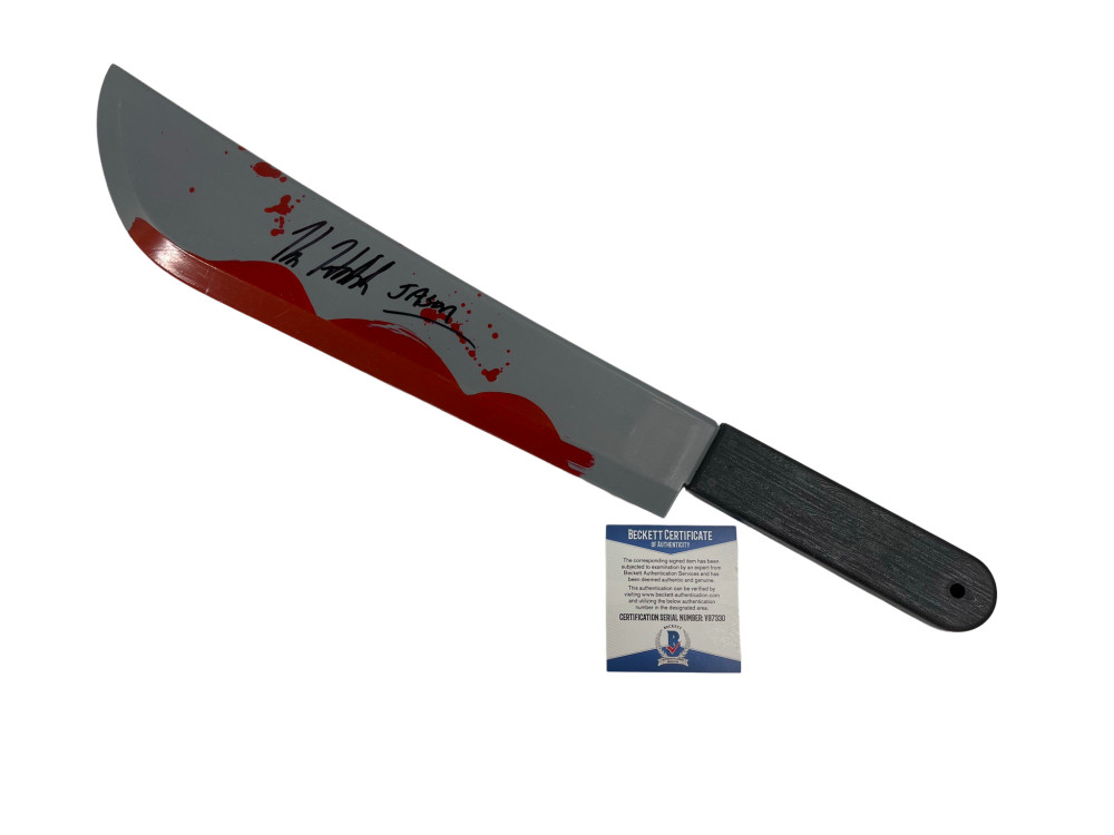 KANE HODDER JASON VOORHEES FRIDAY THE 13TH SIGNED MACHETE AUTOGRAPH BECKETT 17