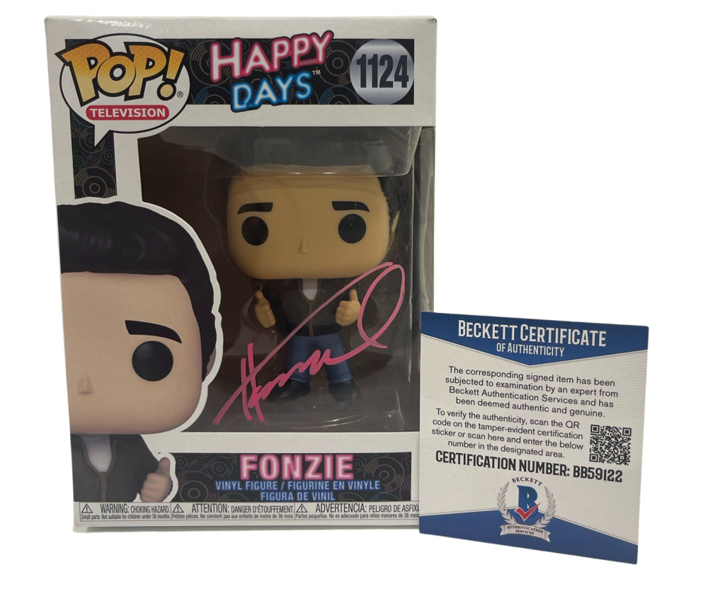 HENRY WINKLER SIGNED HAPPY DAYS THE FONZ FUNKO FIGURE AUTOGRAPH PROOF BECKETT A