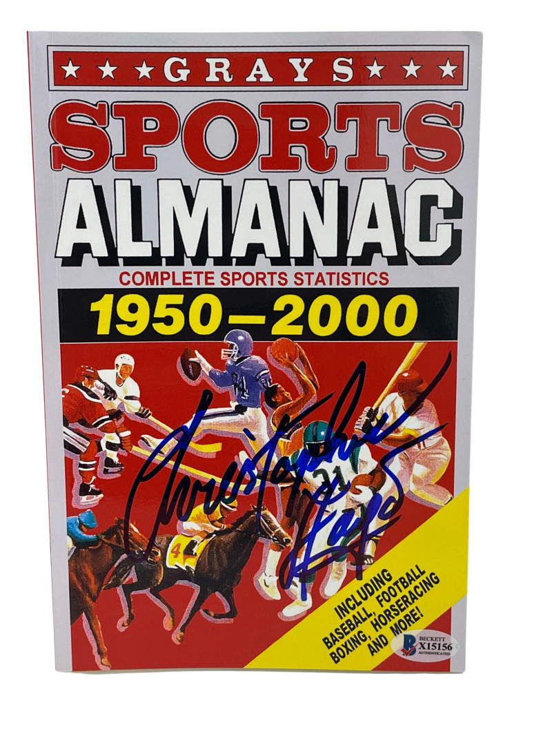 CHRISTOPHER LLOYD SIGNED BACK TO THE FUTURE GRAYS ALMANAC AUTOGRAPH BECKETT 3