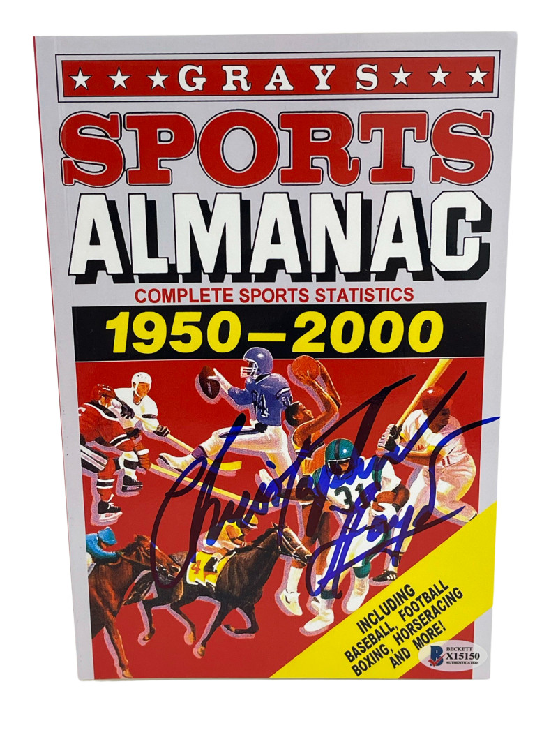 CHRISTOPHER LLOYD SIGNED BACK TO THE FUTURE GRAYS ALMANAC AUTOGRAPH BECKETT 20