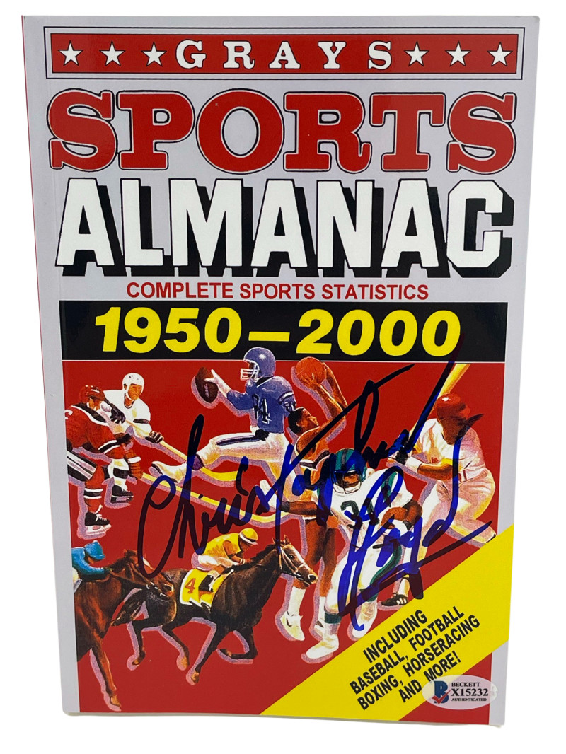 CHRISTOPHER LLOYD SIGNED BACK TO THE FUTURE GRAYS ALMANAC AUTOGRAPH BECKETT 30