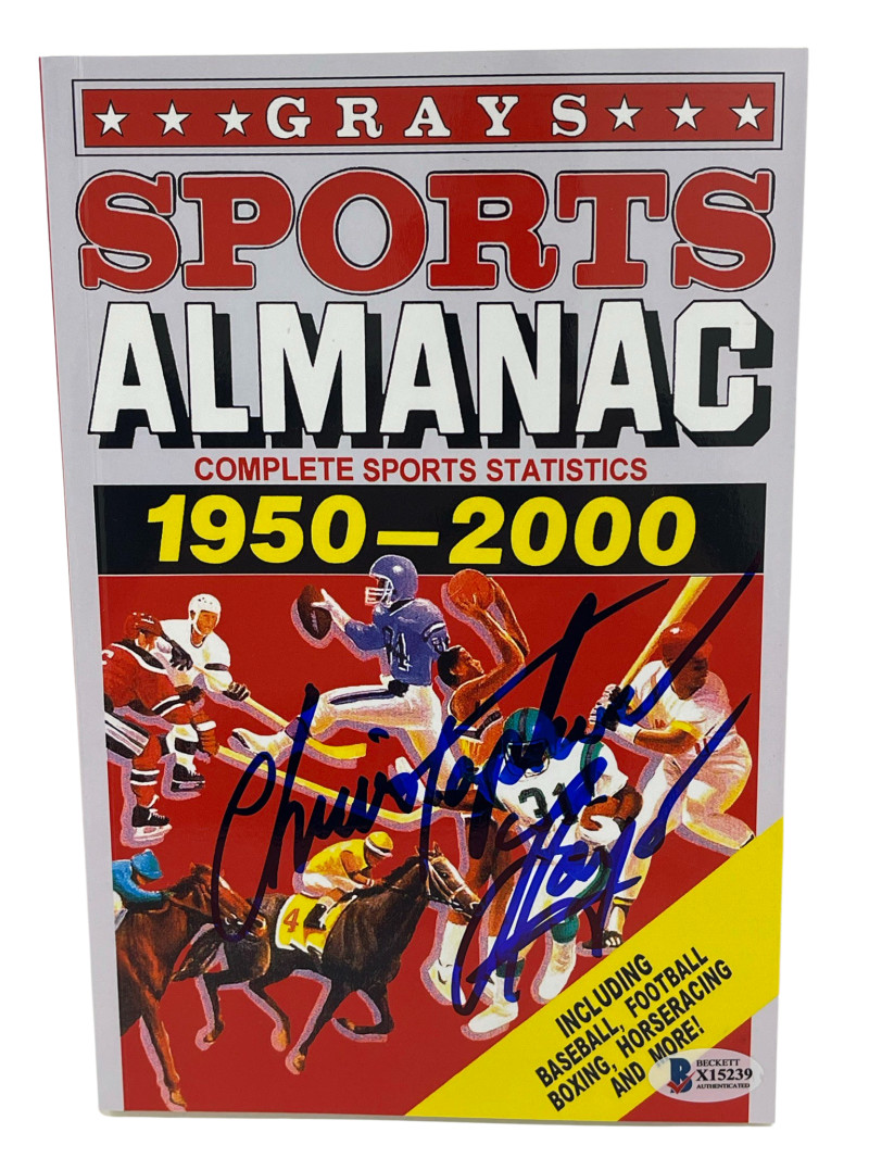 CHRISTOPHER LLOYD SIGNED BACK TO THE FUTURE GRAYS ALMANAC AUTOGRAPH BECKETT 38