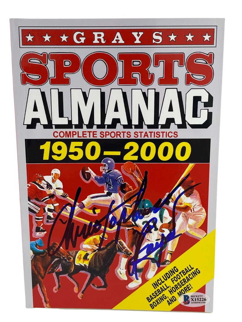 CHRISTOPHER LLOYD SIGNED BACK TO THE FUTURE GRAYS ALMANAC AUTOGRAPH BECKETT 44