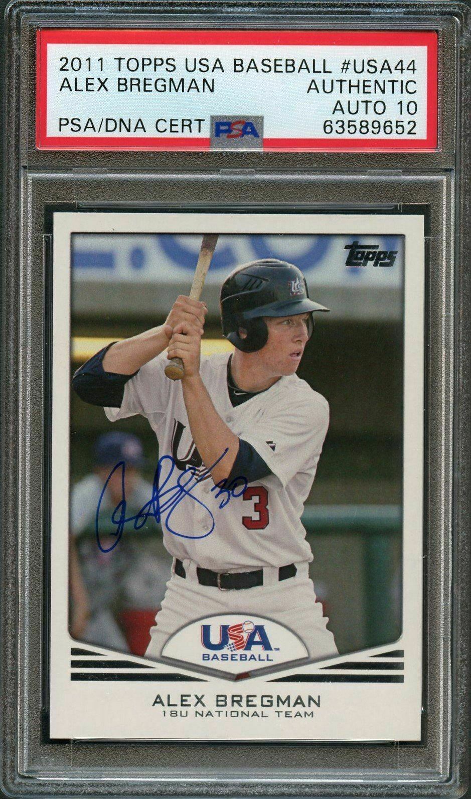 Alex Bregman (USA-A44) - 2011 Topps USA Baseball Autograph