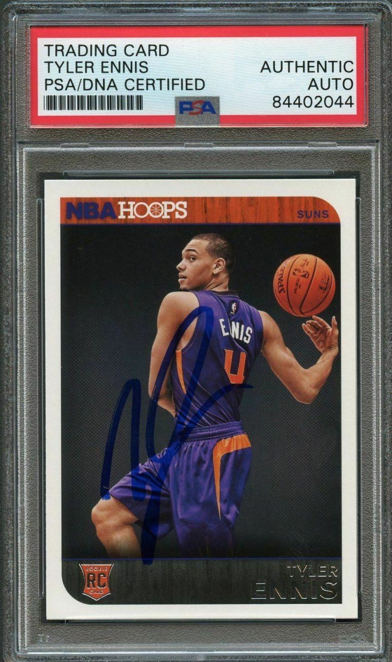2014-15 NBA HOOPS #276 TYLER ENNIS SIGNED ROOKIE CARD AUTO PSA SLABBED RC SUNS COLLECTIBLE MEMORABILIA