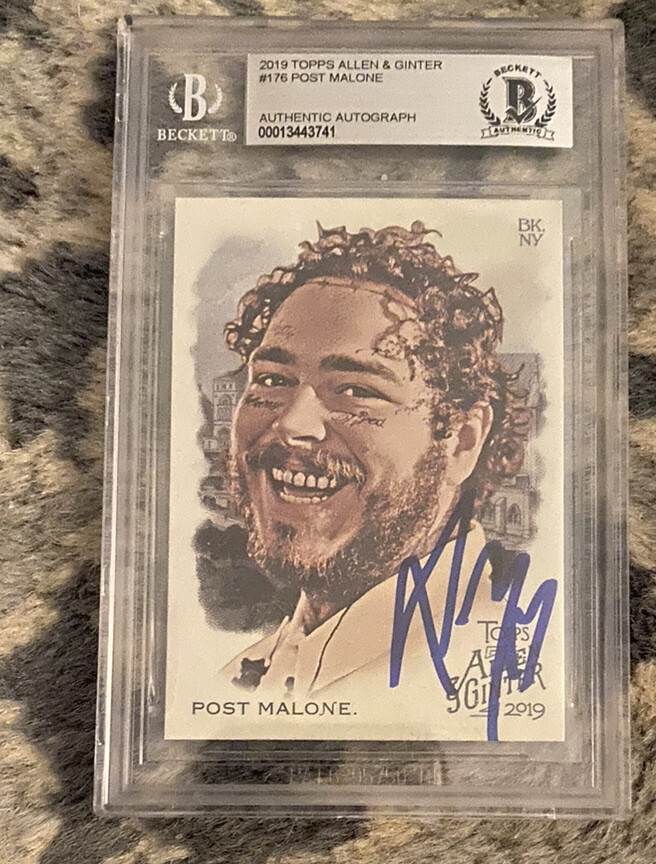 POST MALONE signed autographed 2019 Topps Allen and Ginter Beckett Slabbed BAS
