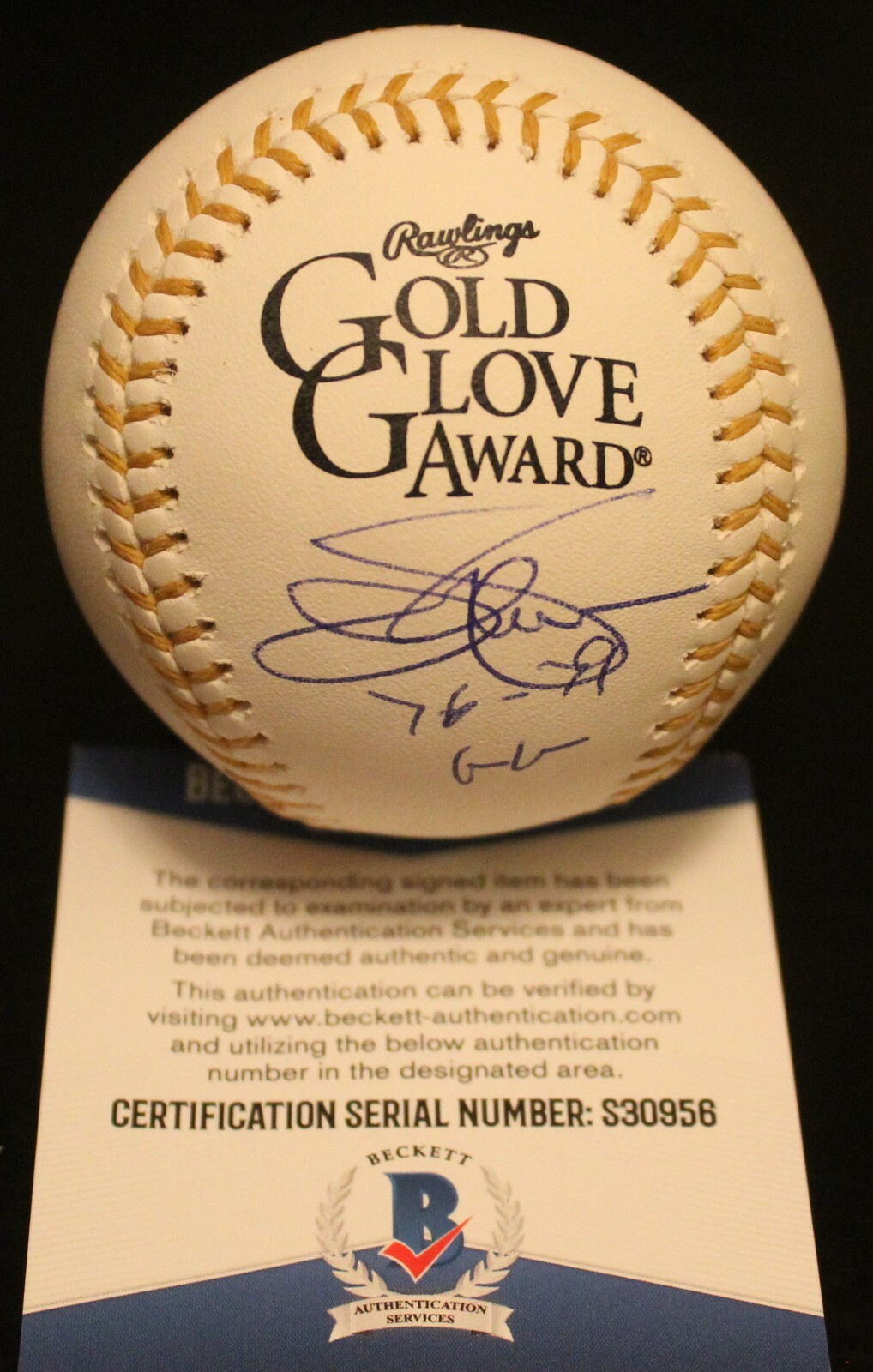 Jim Palmer Signed Official Gold Glove Baseball w/Beckett COA S30956 Orioles