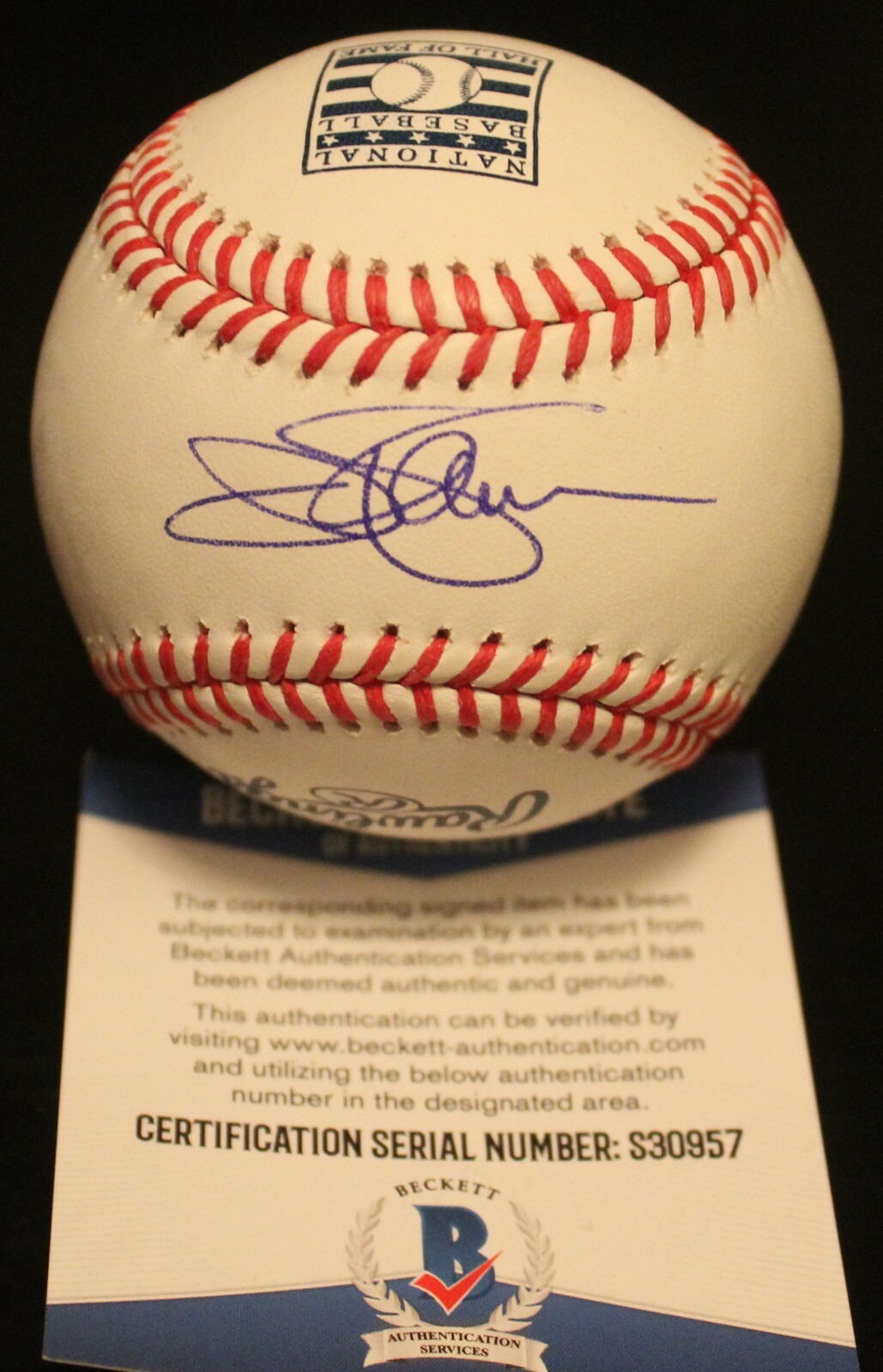 Jim Palmer Signed Official Hall of Fame Baseball w/Beckett COA S30957 Orioles