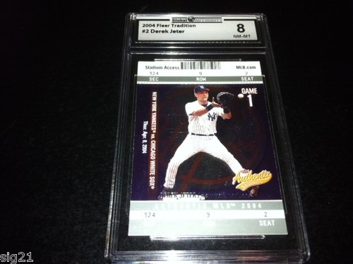 2004 Fleer Tradition Derek Jeter #2 GA 8 Baseball Card