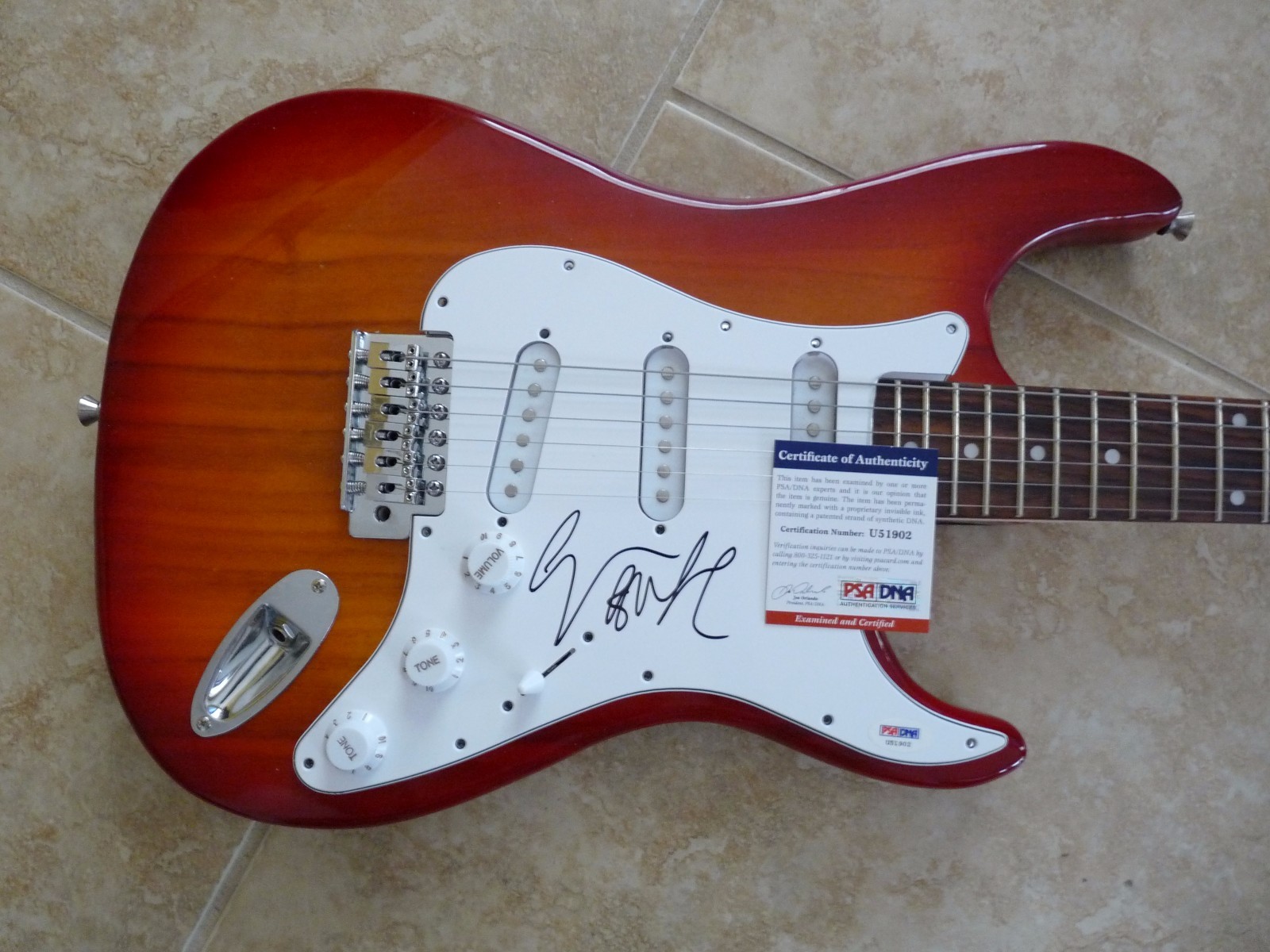 Geezer Butler Black Sabbath Signed Autographed Guitar Rock Music PSA Certified