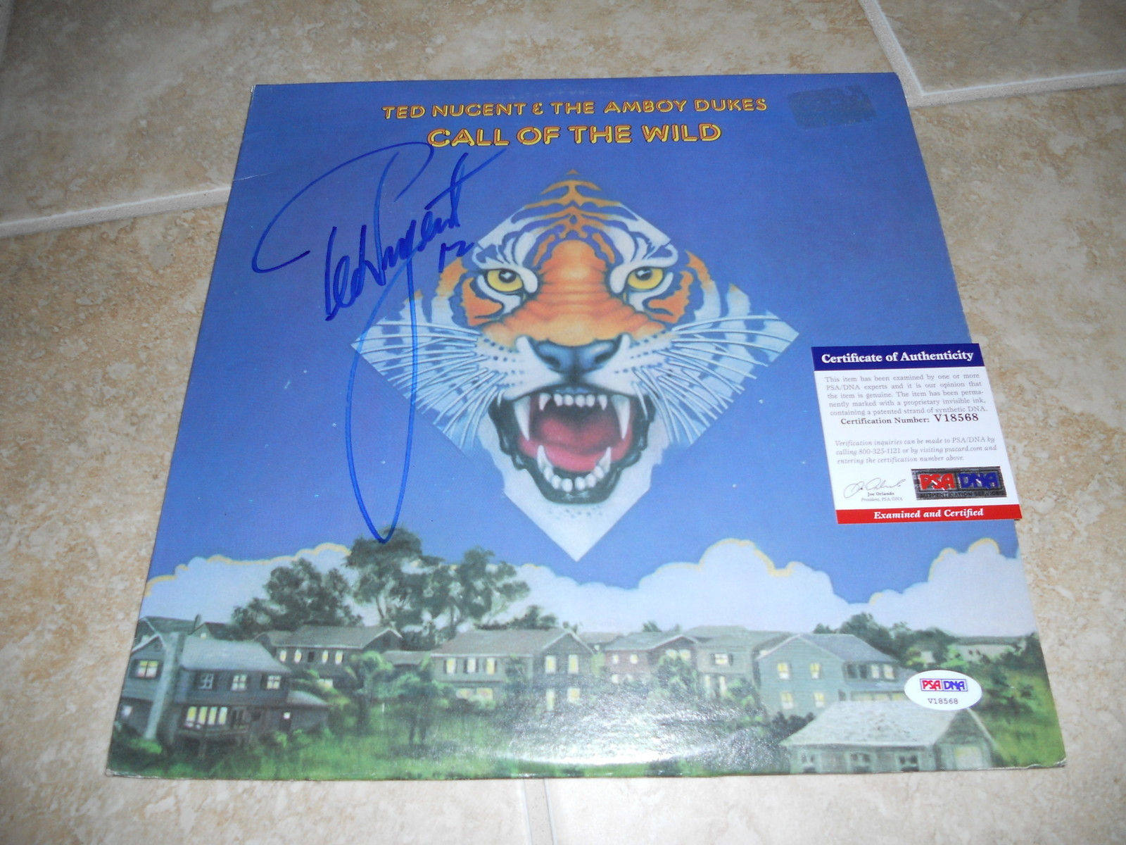 Ted Nugent Amboy Dukes Call of Wild Signed Autographed LP Record PSA Certified