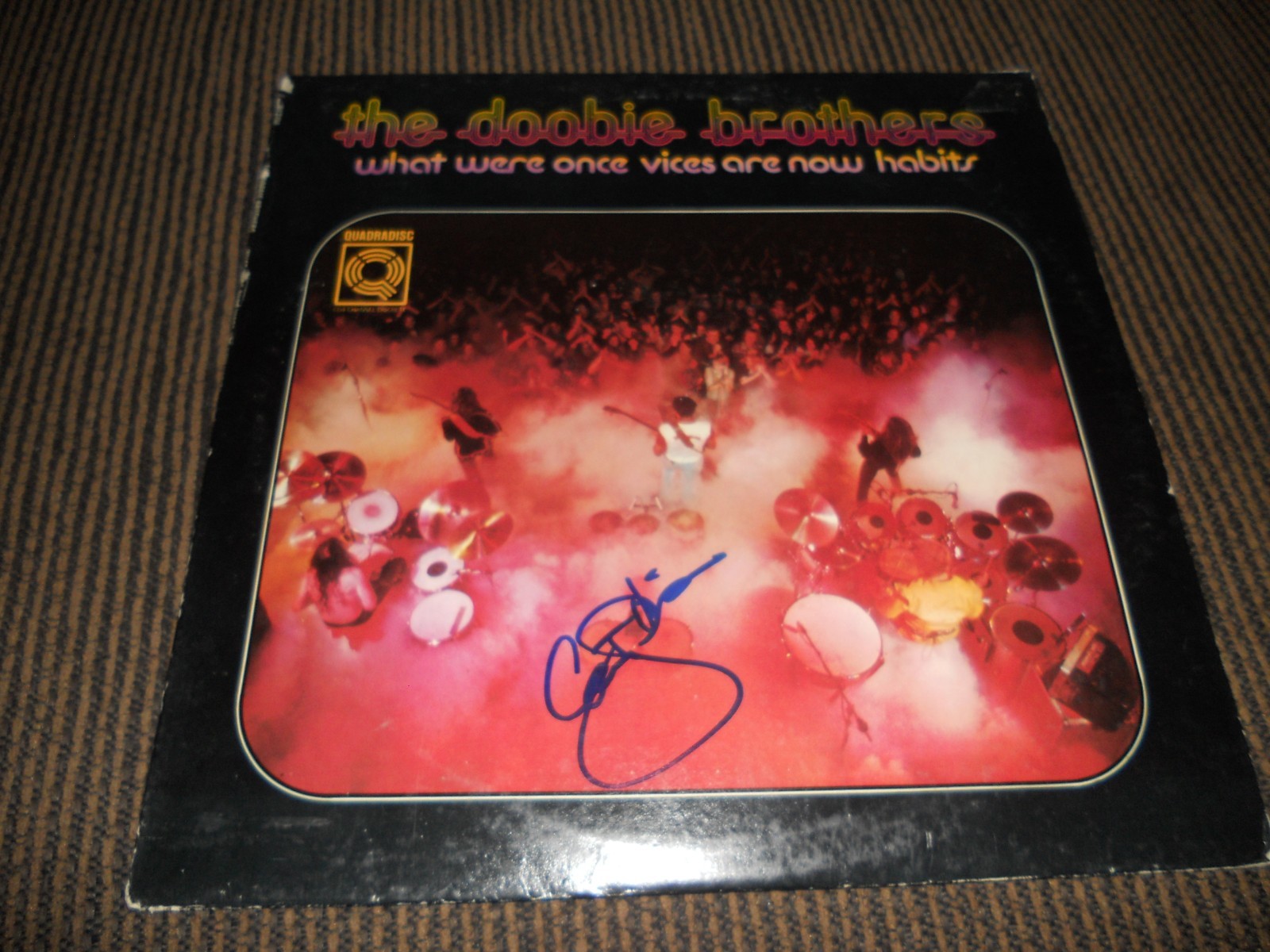Doobie Brothers Guy Allison Autographed Signed Vices LP Album PSA Guaranteed