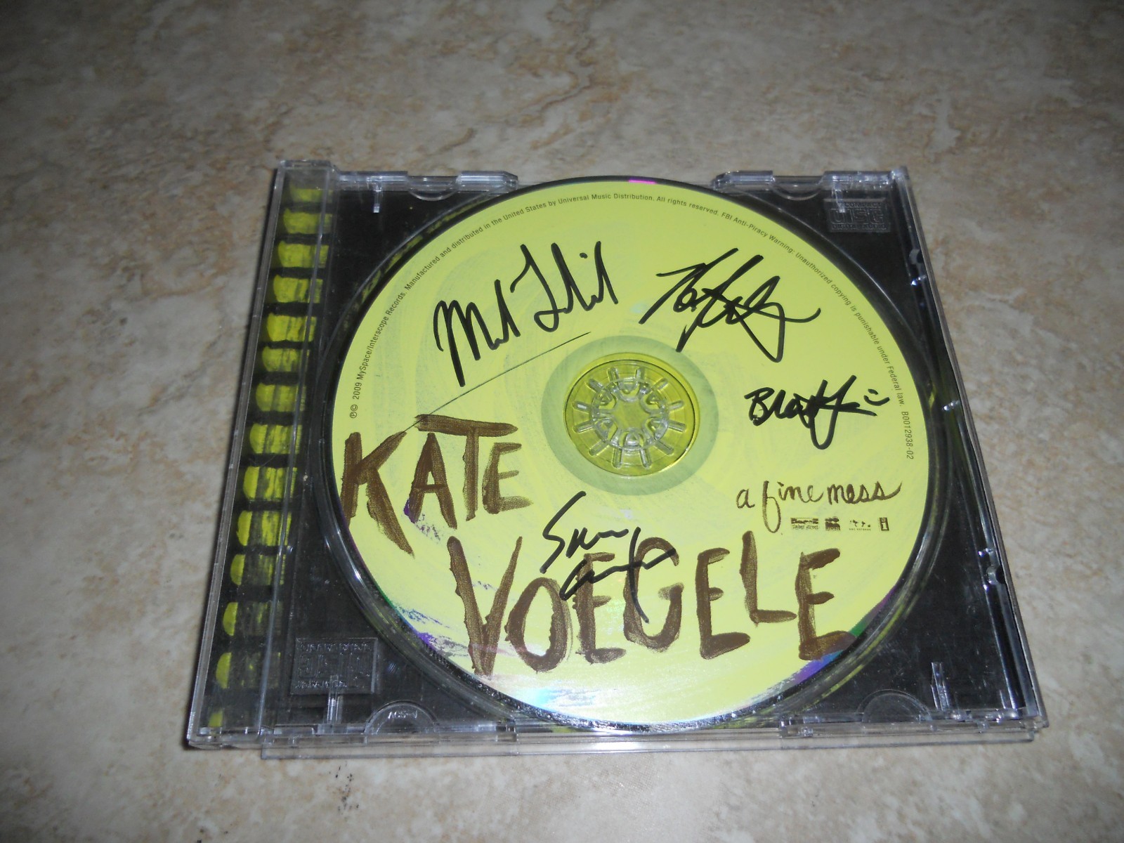 Kate Voegele A Fine Mess Band Autographed Signed x4 CD PSA Guaranteed