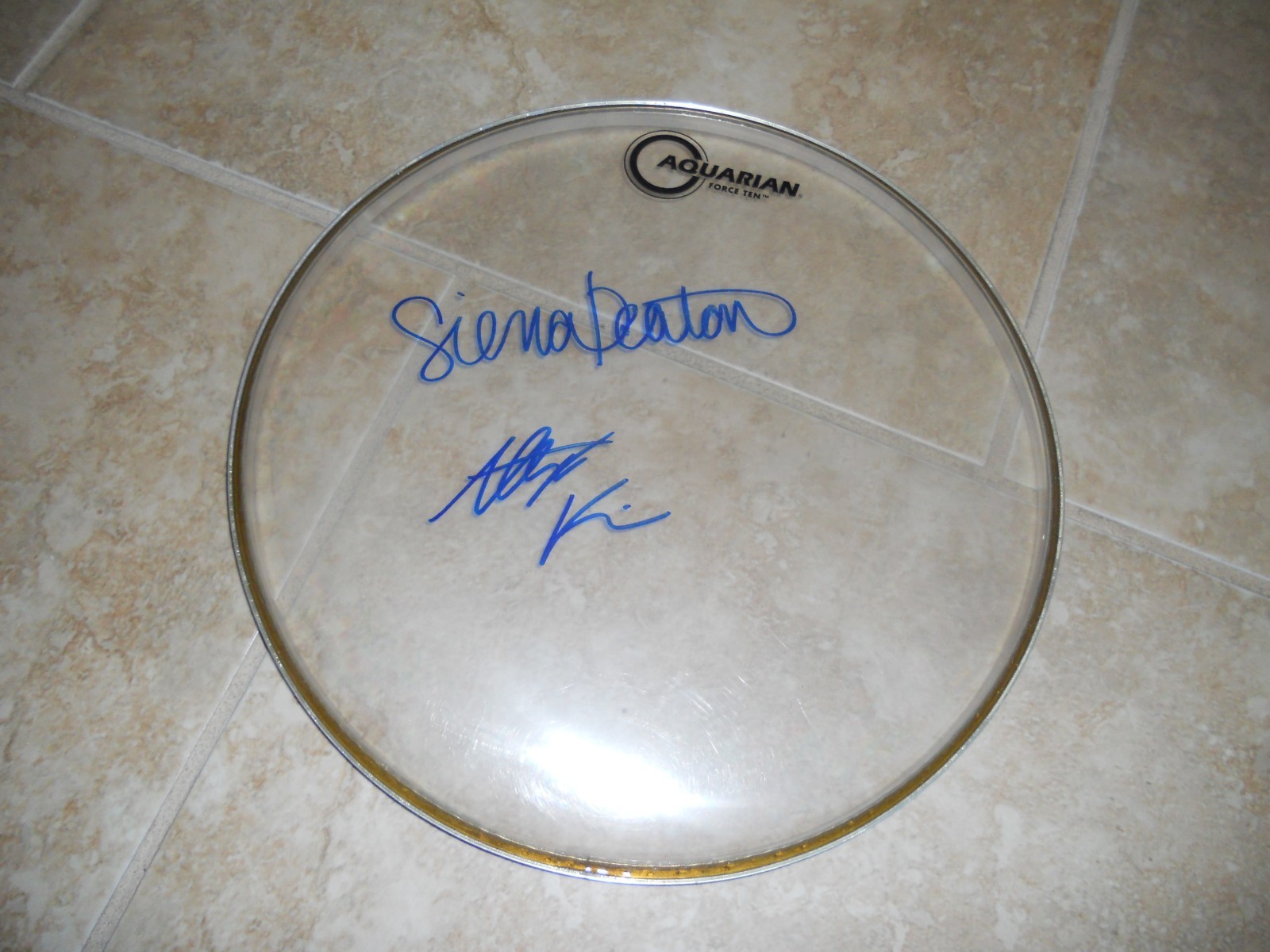 ALEX & SIERRA X FACTOR AUTOGRAPH SIGNED 12″ DRUMHEAD PSA GUARANTEED COLLECTIBLE MEMORABILIA
