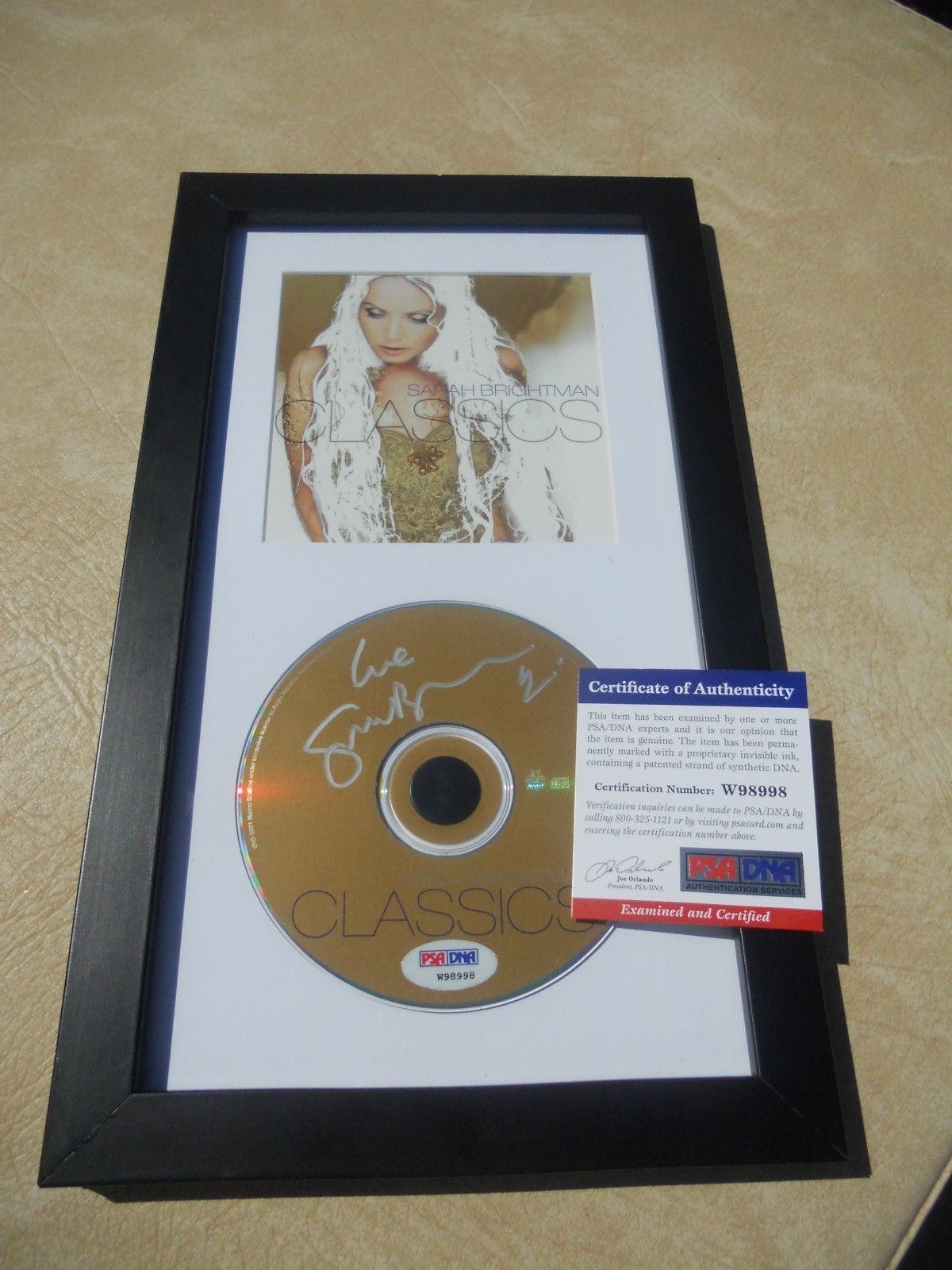 Sarah Brightman Classics Signed Autographed Framed CD Display PSA Certified