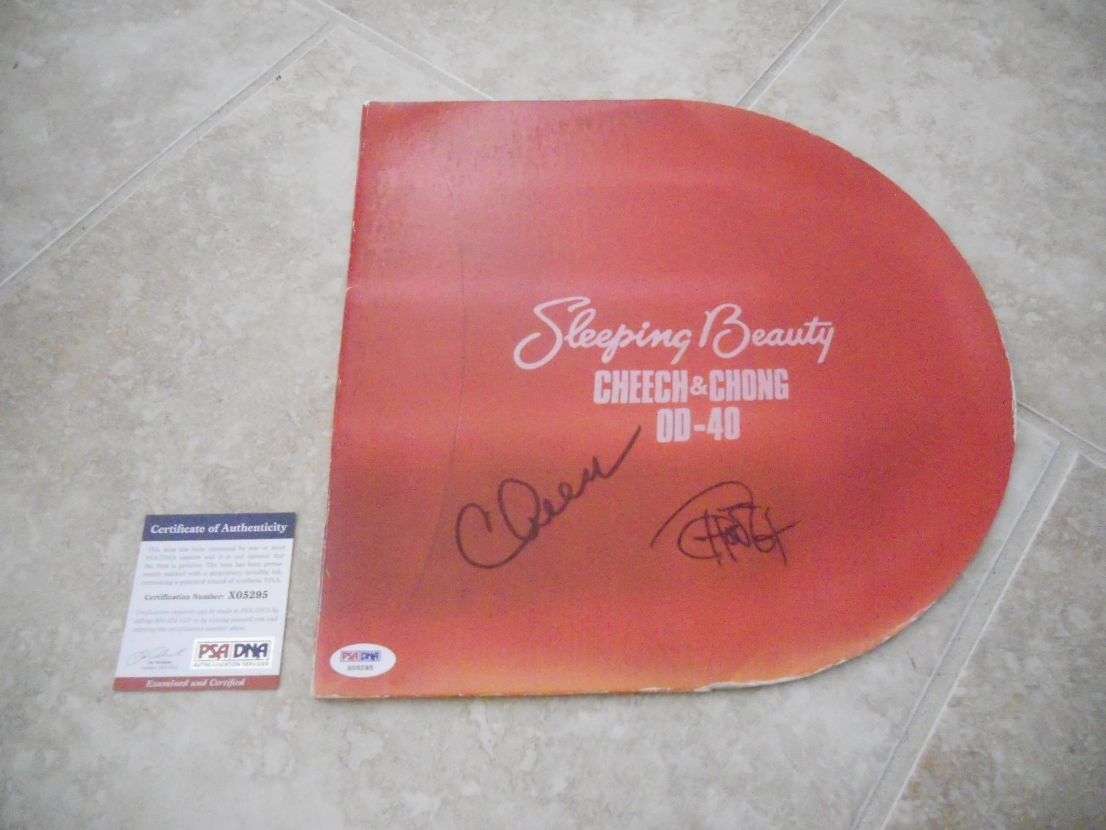Cheech & Chong Sleeping Beauty OD-40 Signed Autographed LP Record PSA Certified