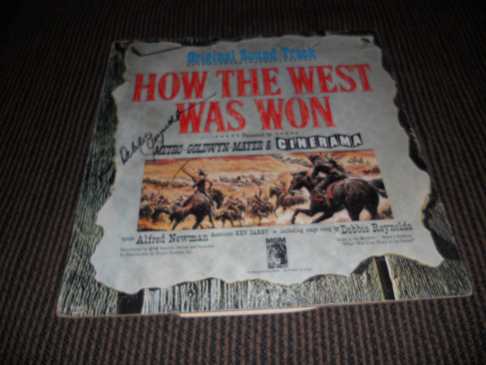 Debbie reynolds How the West Was Won Signed Autographed Album LP PSA Guaranteed
