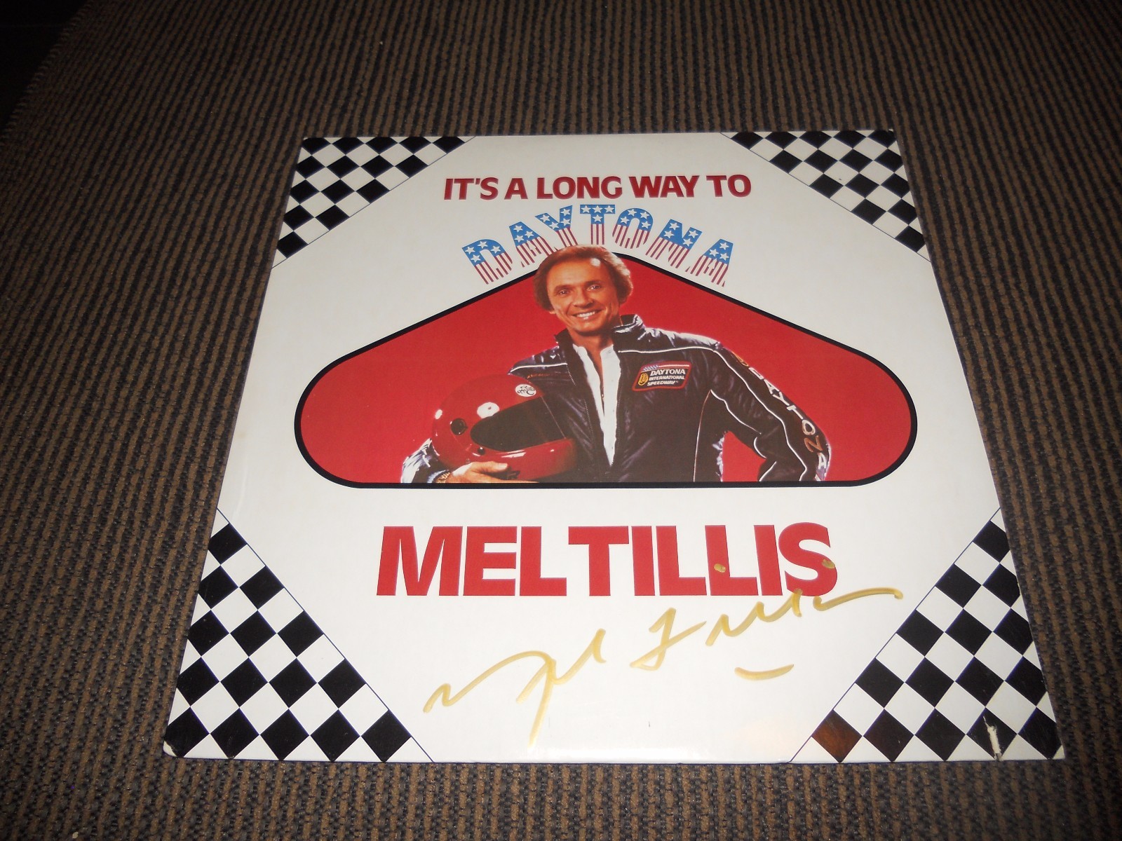 Mel Tillis Daytona Signed Autographed LP Album PSA Guaranteed