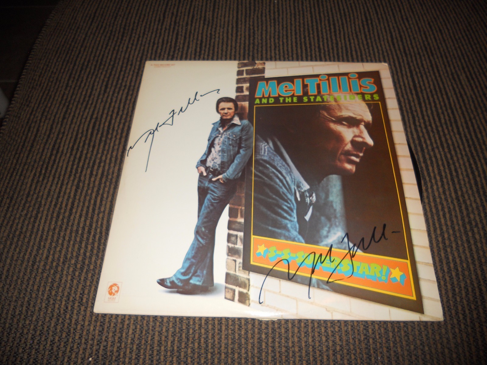 Mel Tillis & The Statesiders Superstar Double Signed LP Album PSA Guaranteed