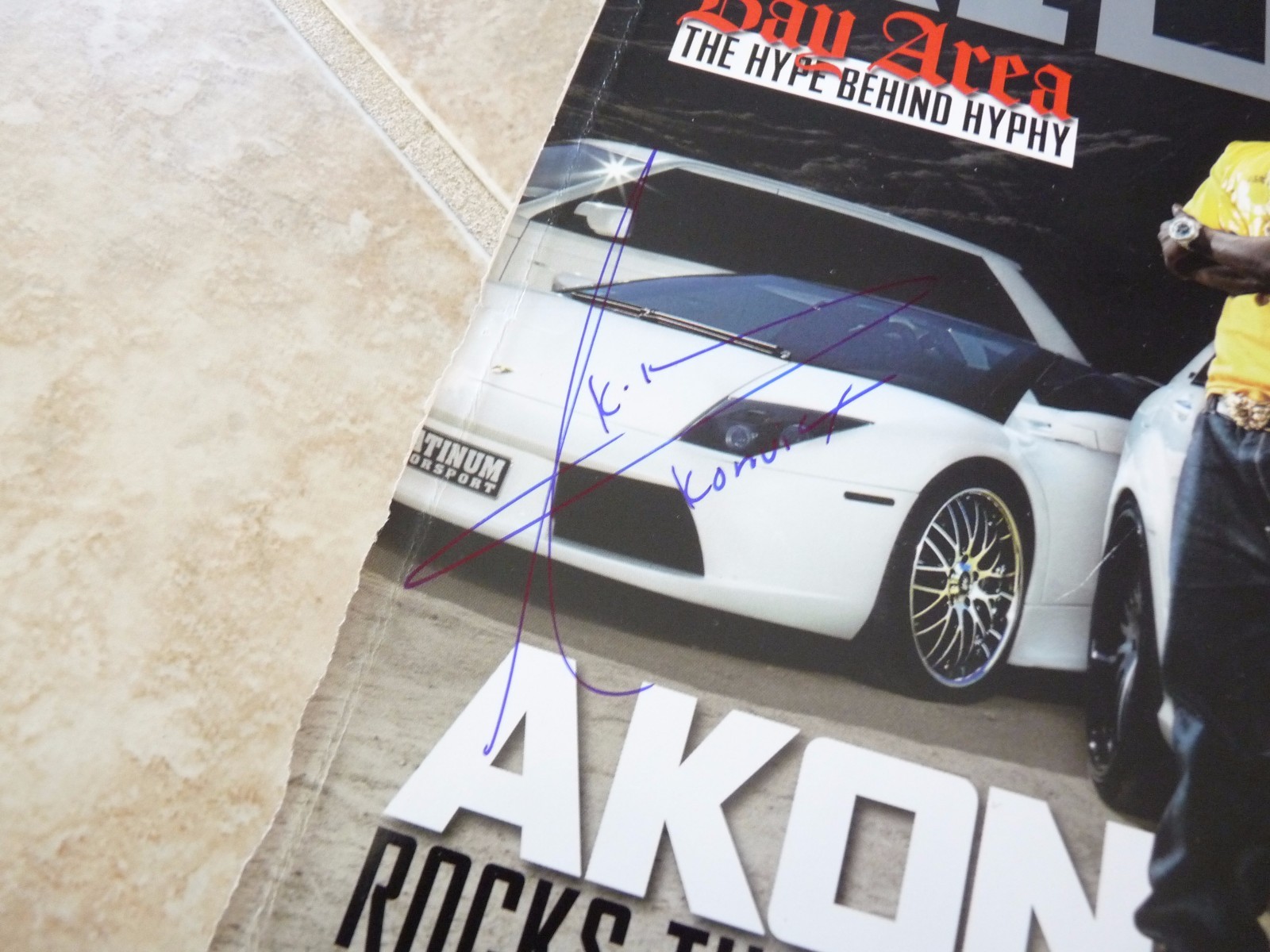 AKON Sexy EARLY 2007 Signed Autographed RIDES Magazine Cover PSA Guaranteed