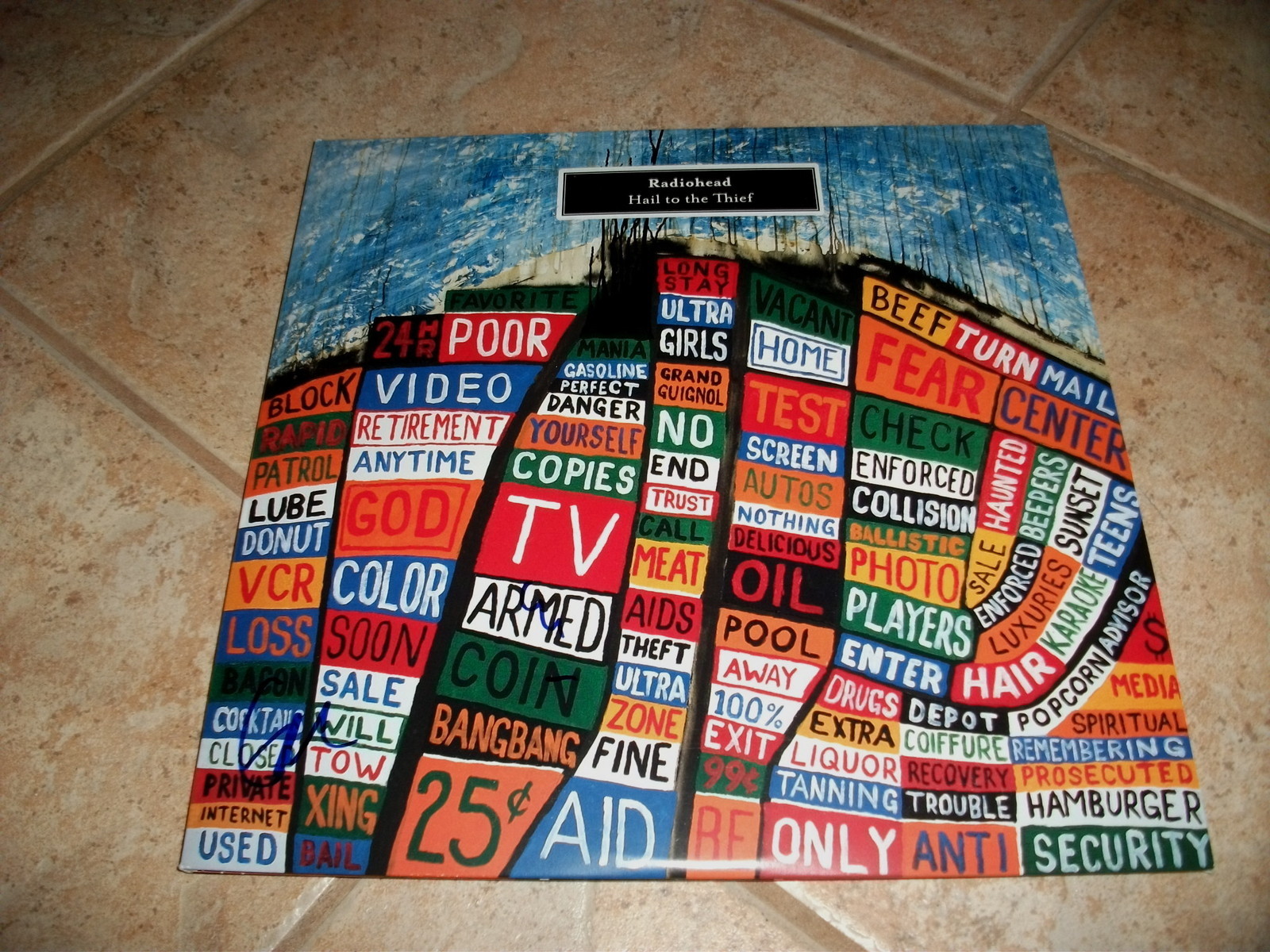 Radiohead Hail To The Thief Ed & Colin Signed Autographed LP Album Record RARE