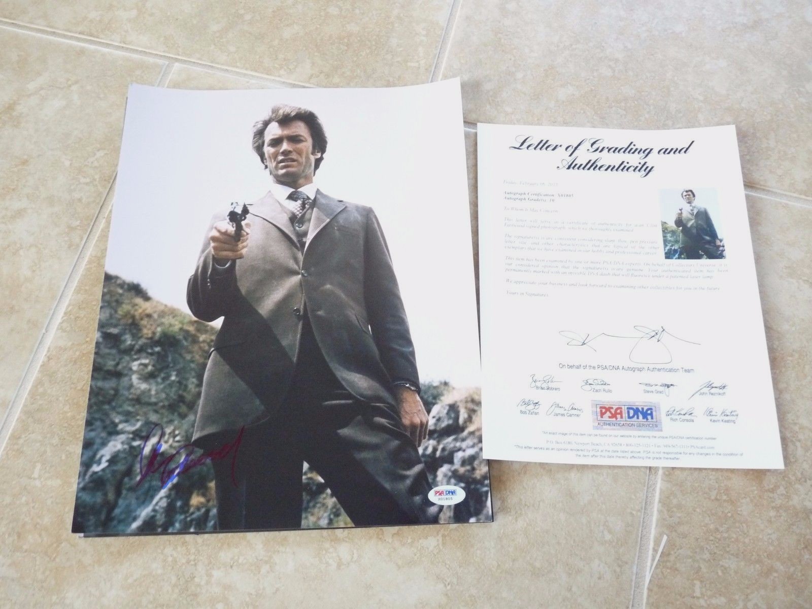 Clint Eastwood Dirty Harry Signed Autographed 11x14 Promo Photo PSA Certified #7