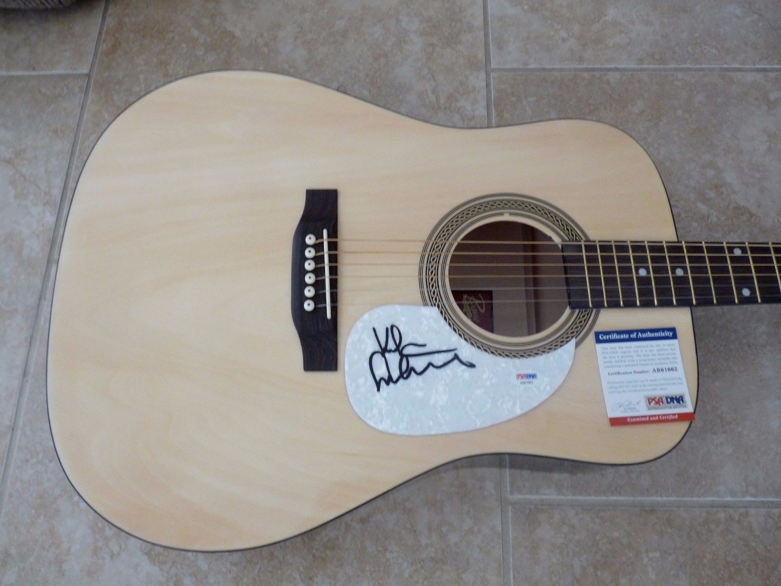 Kiefer Sutherland Sexy IP Signed Autographed Country Music Guitar PSA Certified