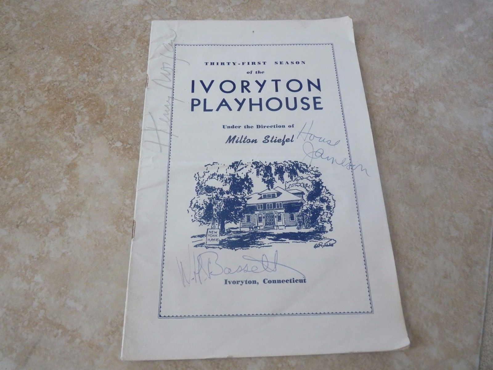 House Jameson (The Aldrich Family) Henry Morgan WH Bassett 1961 Signed Playbill
