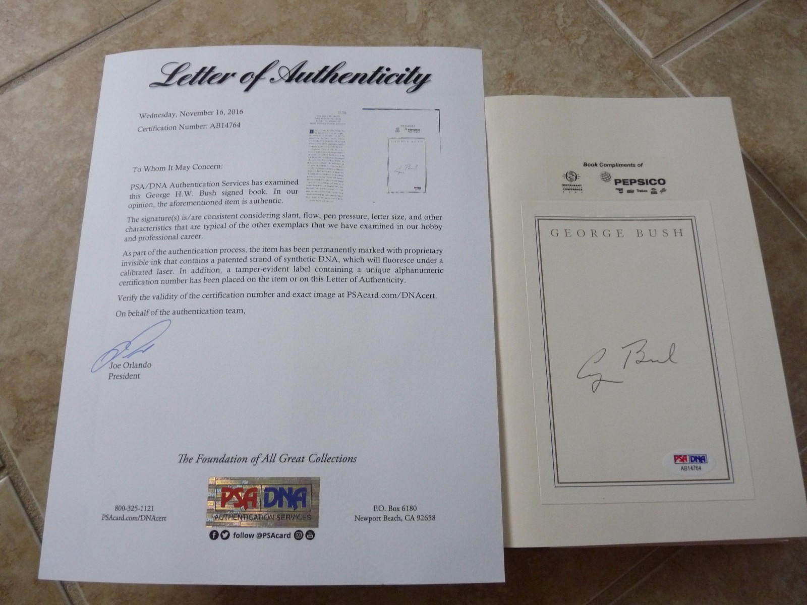 George H Bush Signed Autographed All The Best HB Book PSA Certified