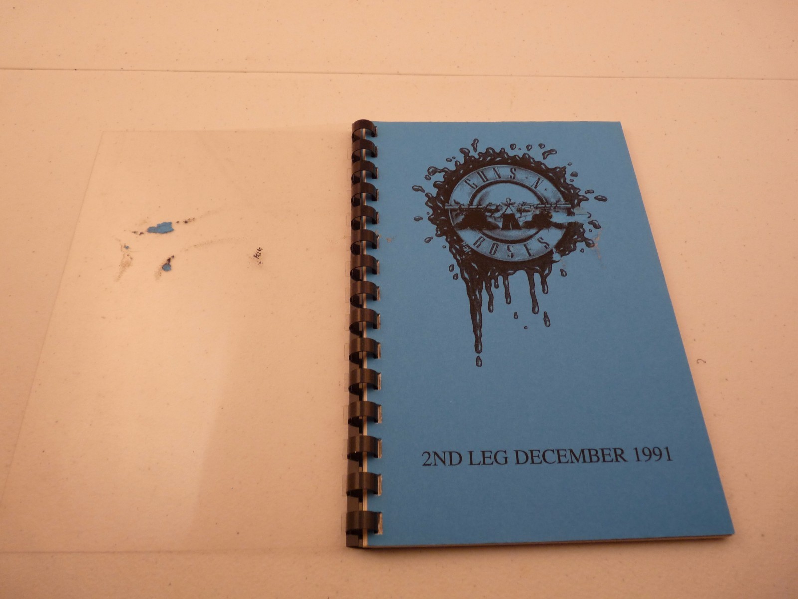 GUNS & ROSES RARE 1991 USE YOUR ILLUSION CONCERT TOUR ITINERARY BOOK 2ND LEG COLLECTIBLE MEMORABILIA