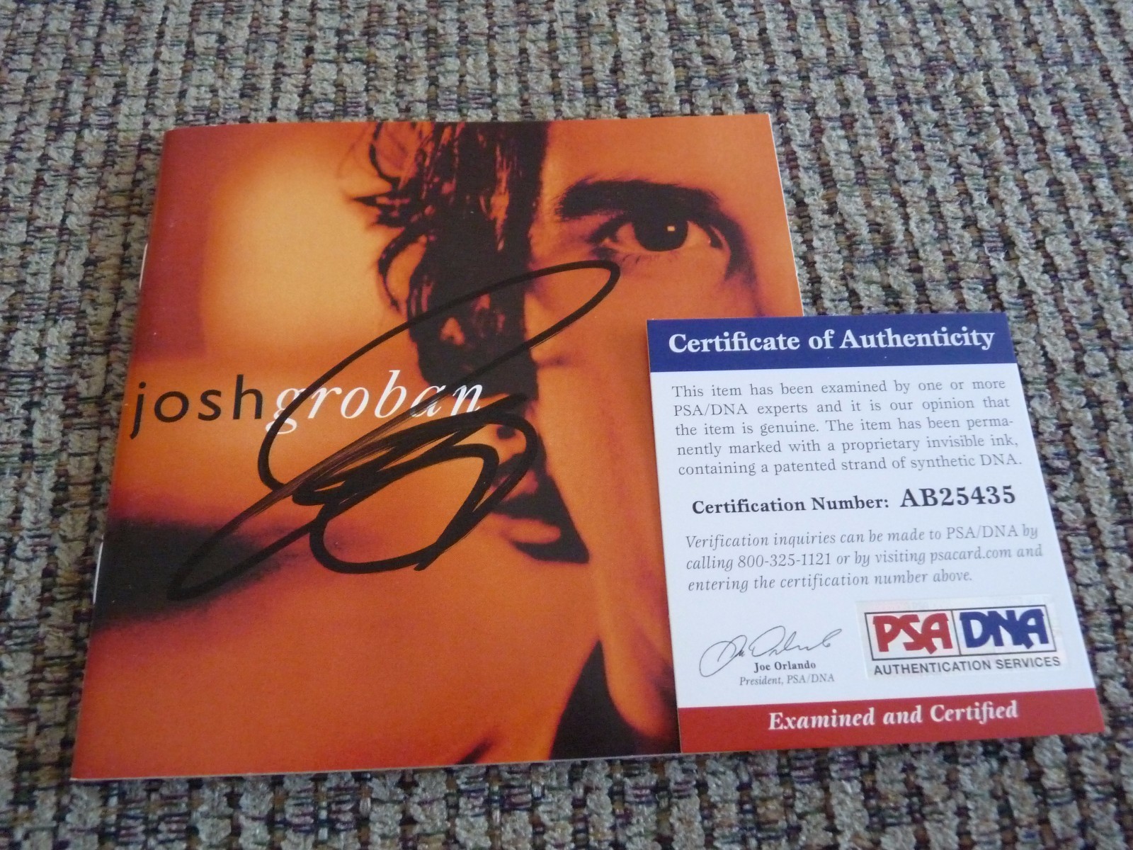 Josh Groban Autographed Signed CD Cover PSA Certified