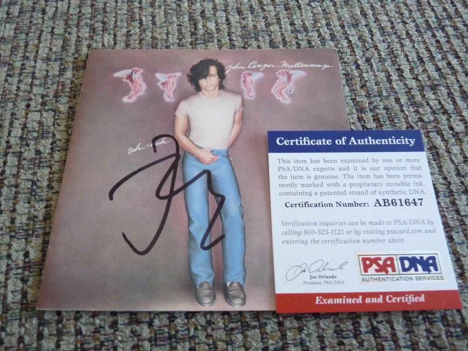 John Cougar Mellencamp Uh-Huh Sexy Autographed Signed CD Cover PSA Certified