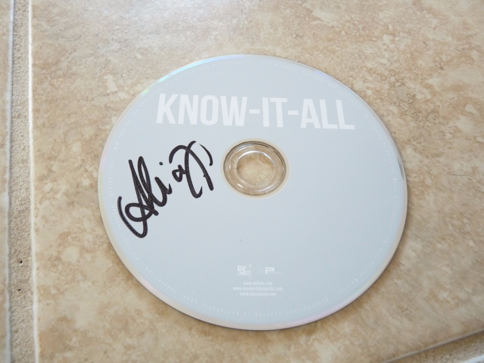 Alessia Cara Know It All Autographed Signed CD PSA Guaranteed