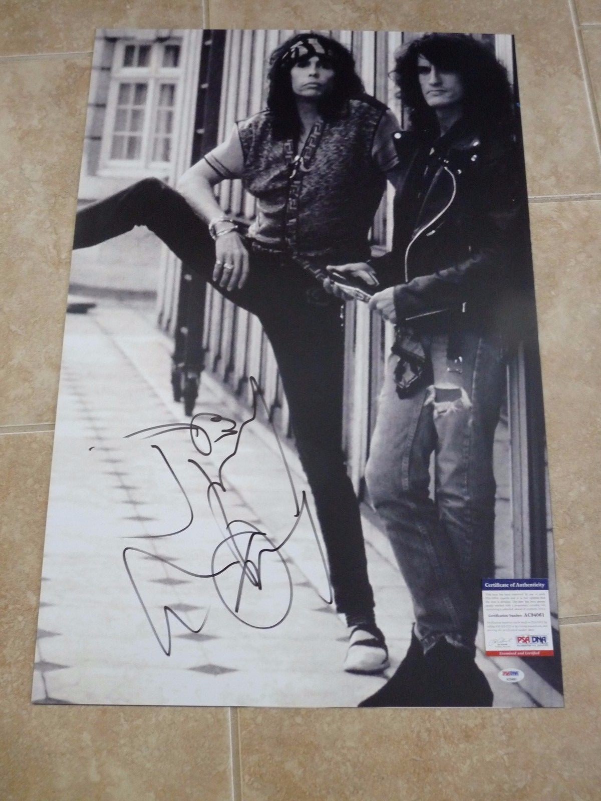 Joe Perry Aerosmith MUSEUM PIECE Signed Autographed 20x30 Photo PSA Certified #3