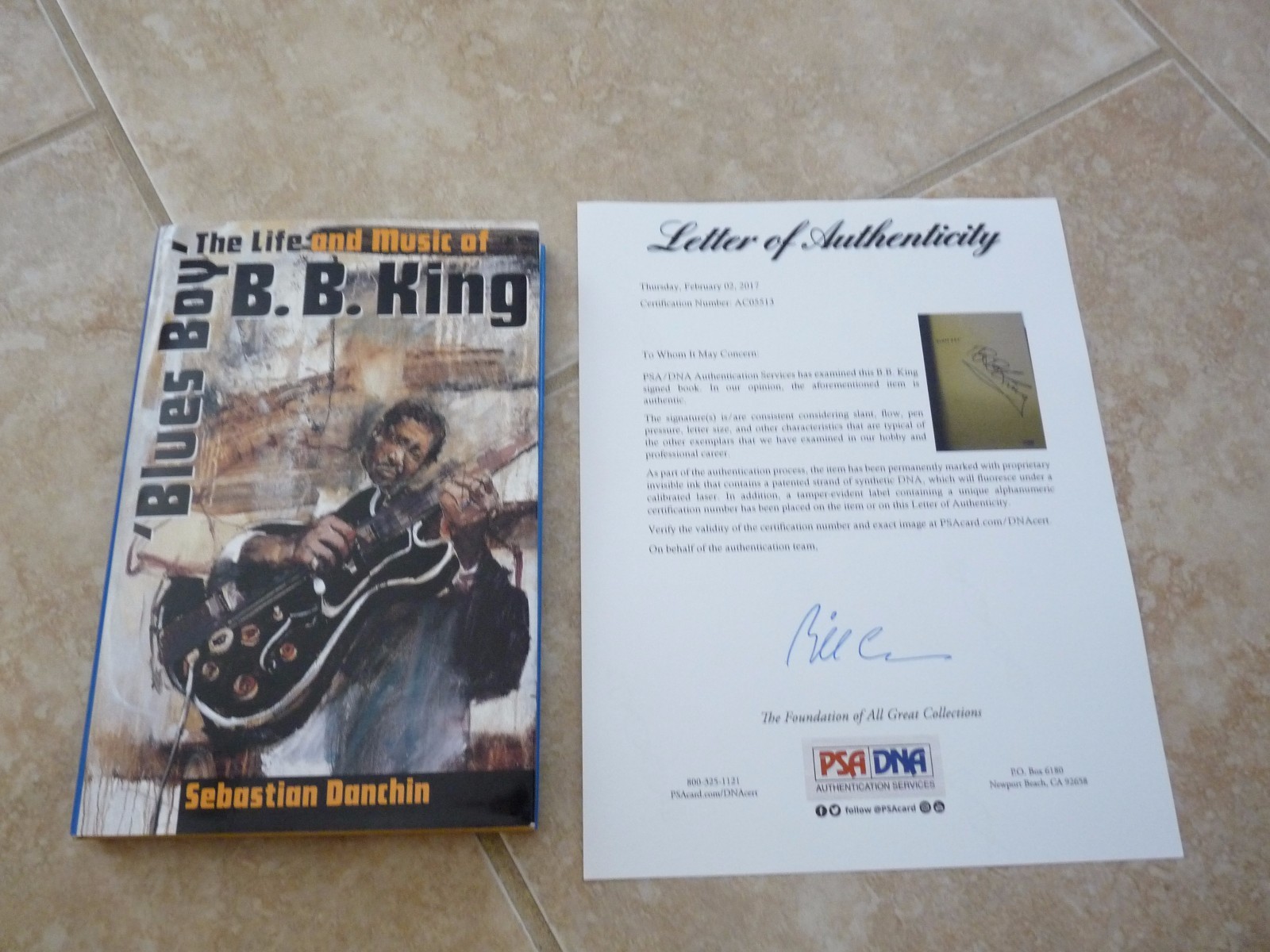 BB King Blues Boy Signed Autographed HB Book PSA Certified Life & Music Of