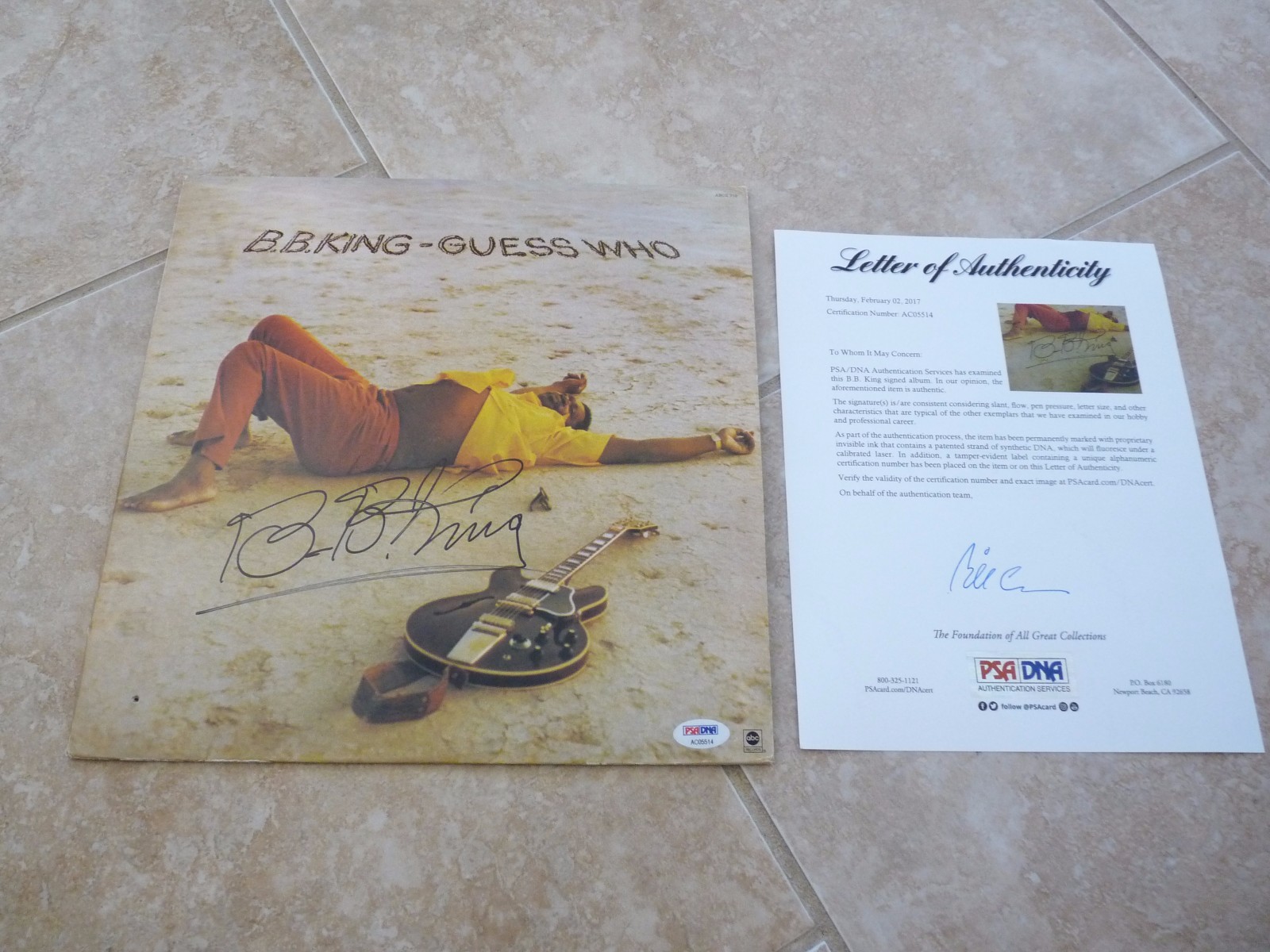 BB King Blues IP Signed Autographed Guess Who Album LP PSA Certified