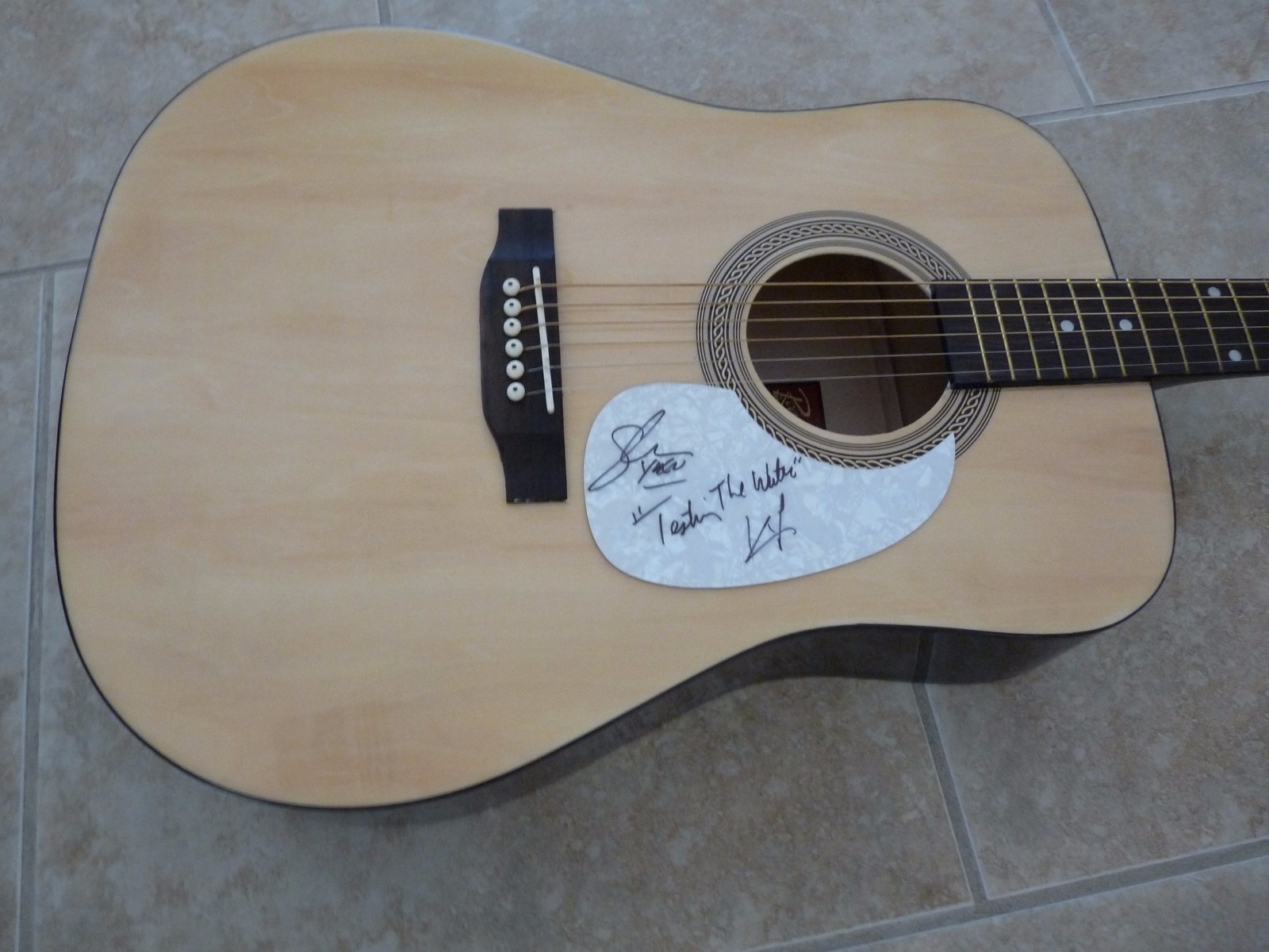 Thompson Square Signed Autographed Acoustic Guitar W/ Lyrics PSA Guaranteed