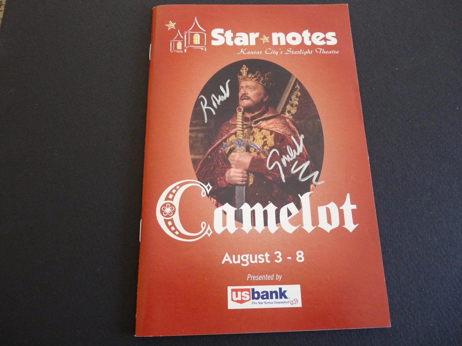 Robert Goulet Camelot Signed Autographed Play Program Book PSA Guaranteed