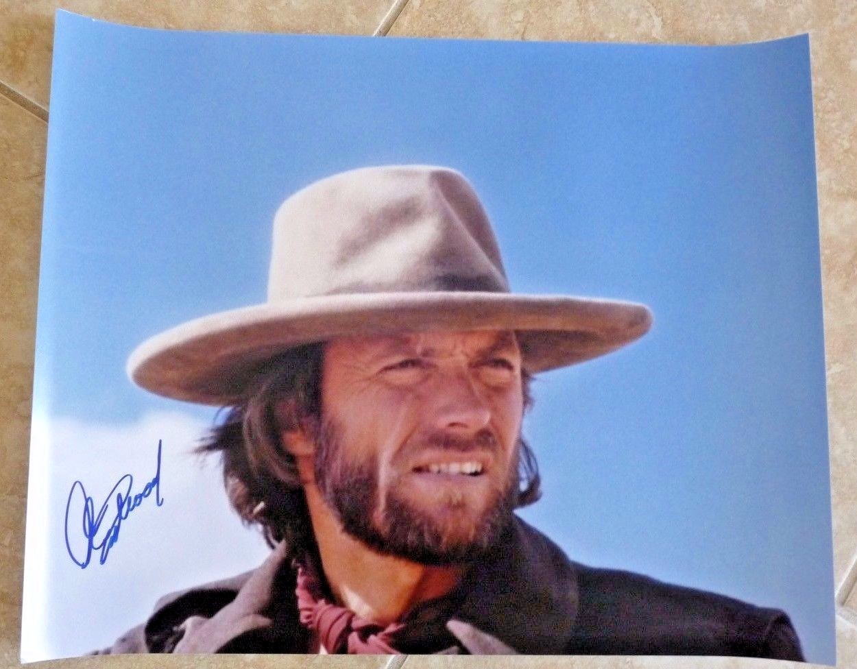 Clint Eastwood Signed Autographed 16x20 Western Movie Photo Beckett Certified