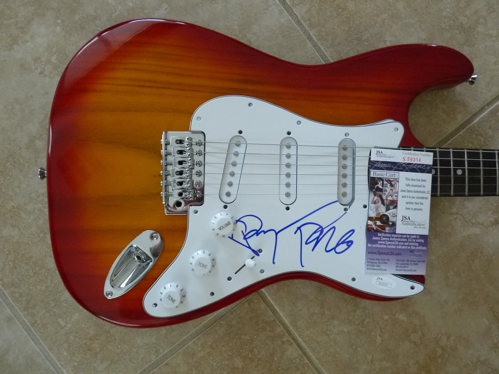 Perry Farrell Jane's Addiction Signed Autographed Electric Guitar JSA Certified