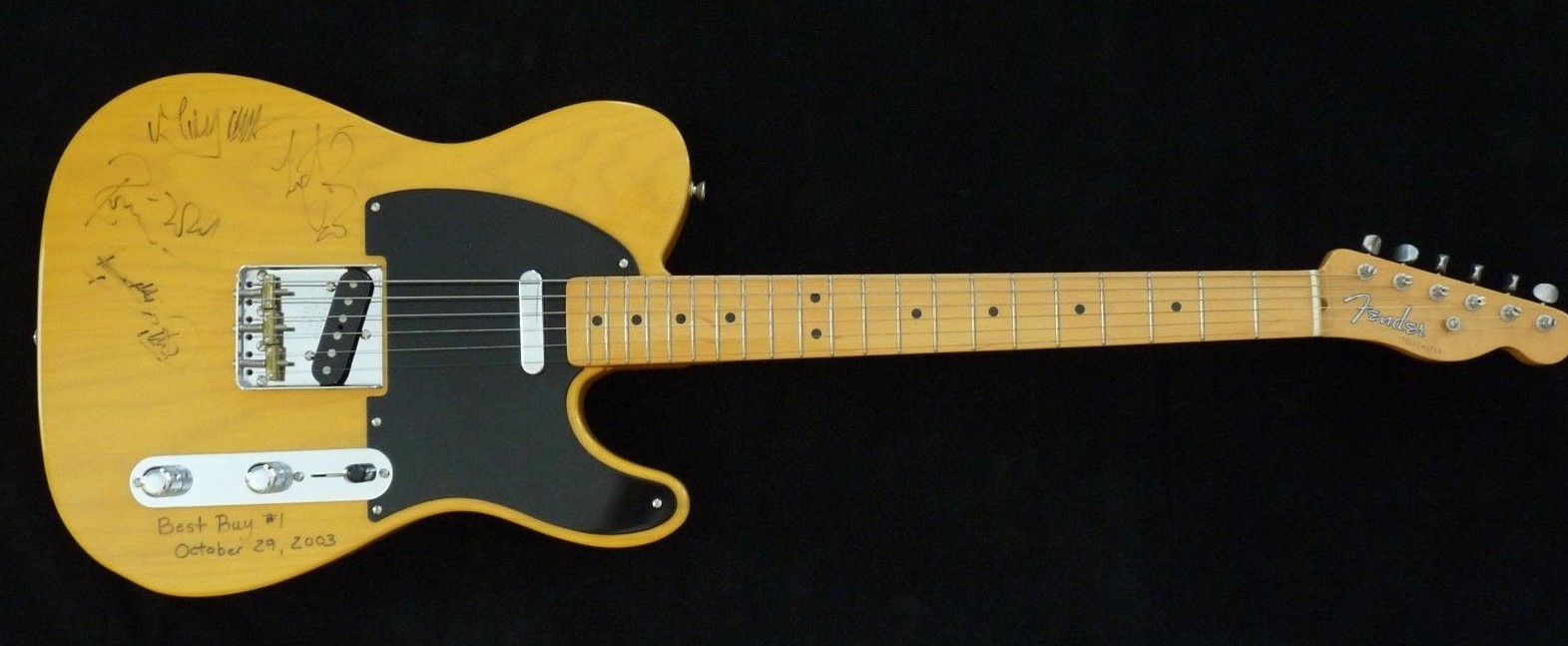 Rolling Stones Jagger Richards Woods & Watts Signed Guitar BAS REAL Certified