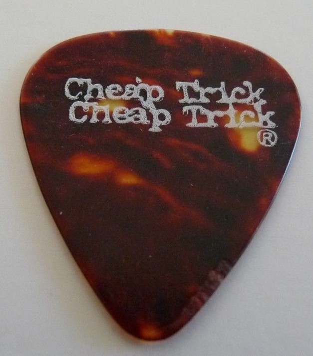 Cheap Trick Vintage Brown Tortoise Shell Tour Concert Issue Guitar Pick