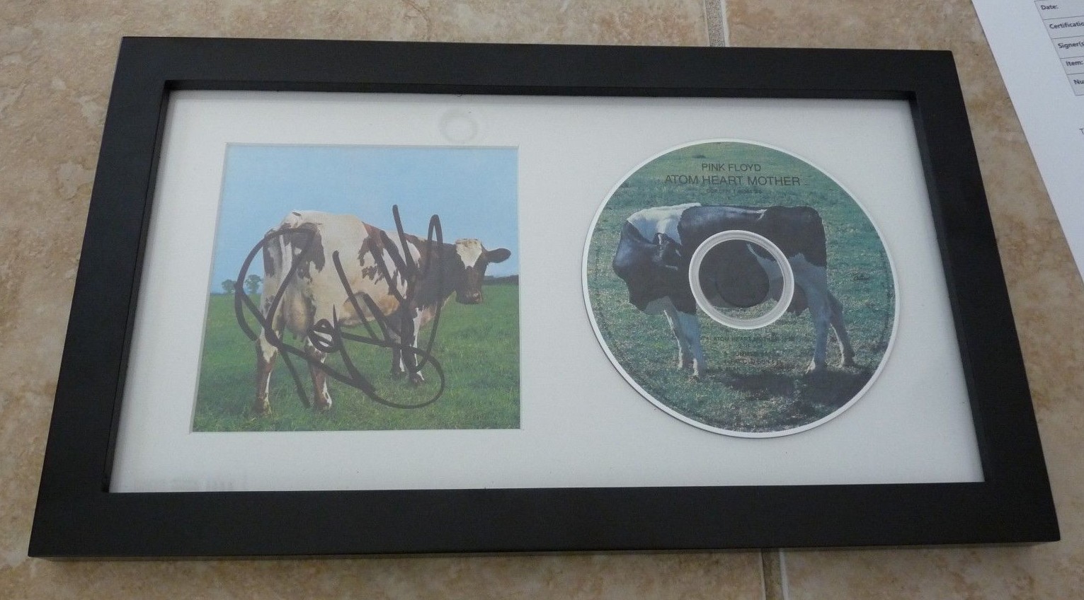Roger Waters Pink Floyd Atom Heart Signed Framed CD Display BECKETT Certified