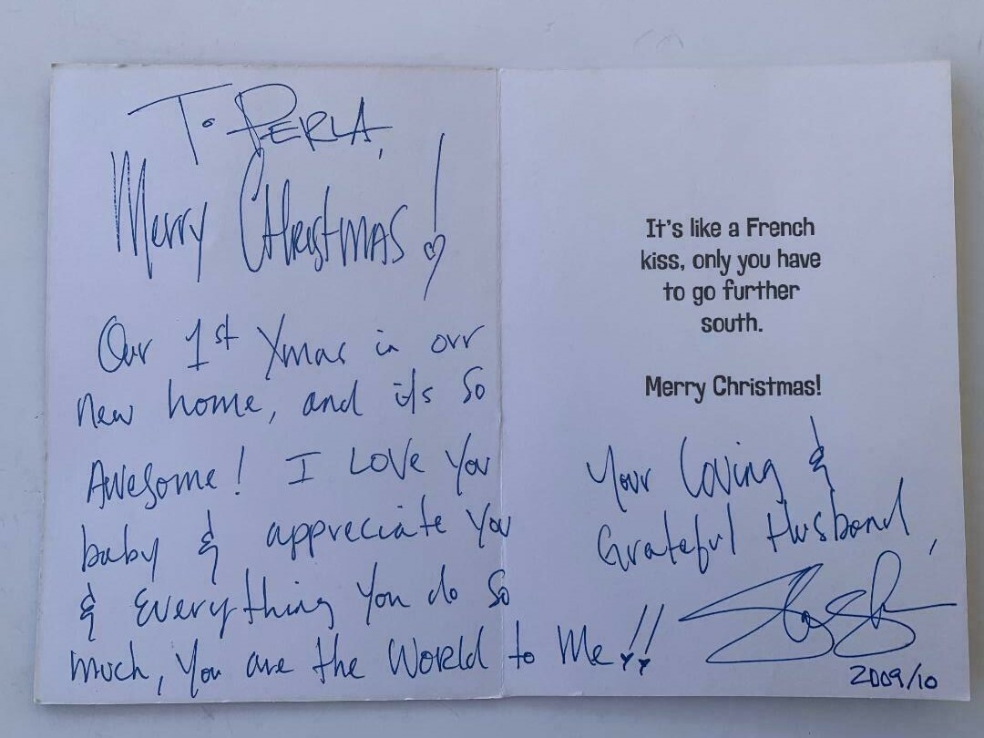 Slash Guns & Roses Handwritten 2010 Christmas Card Signed Autographed Juliens