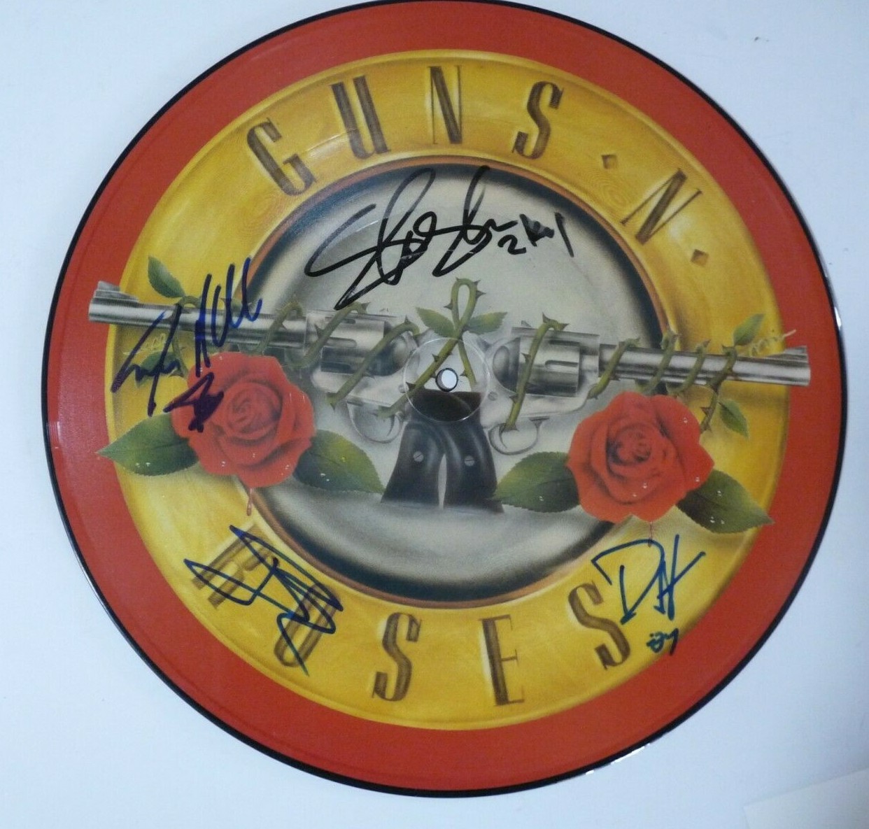 Guns Roses Izzy Slash Duff Steven Signed Picture Disc LP Record JSA Certified