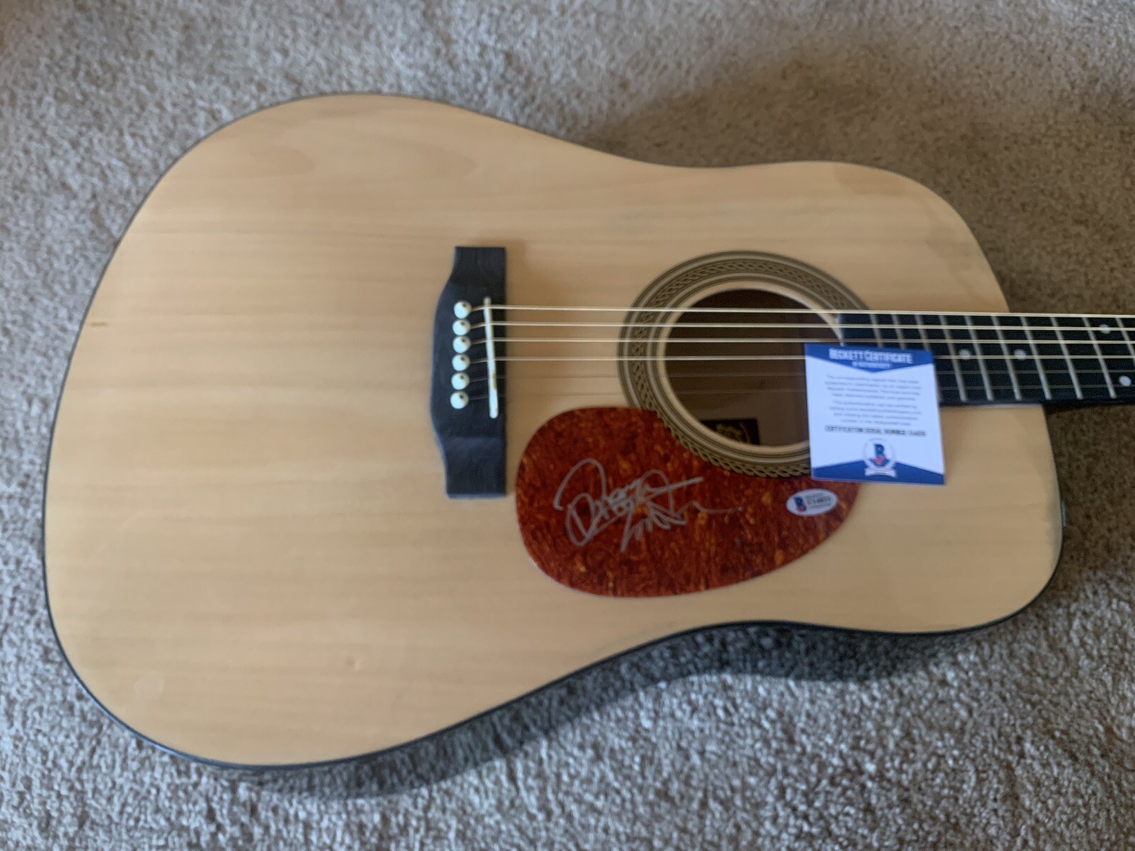 Dweezil Zappa Signed Autographed Acoustic Guitar BAS Beckett Certified