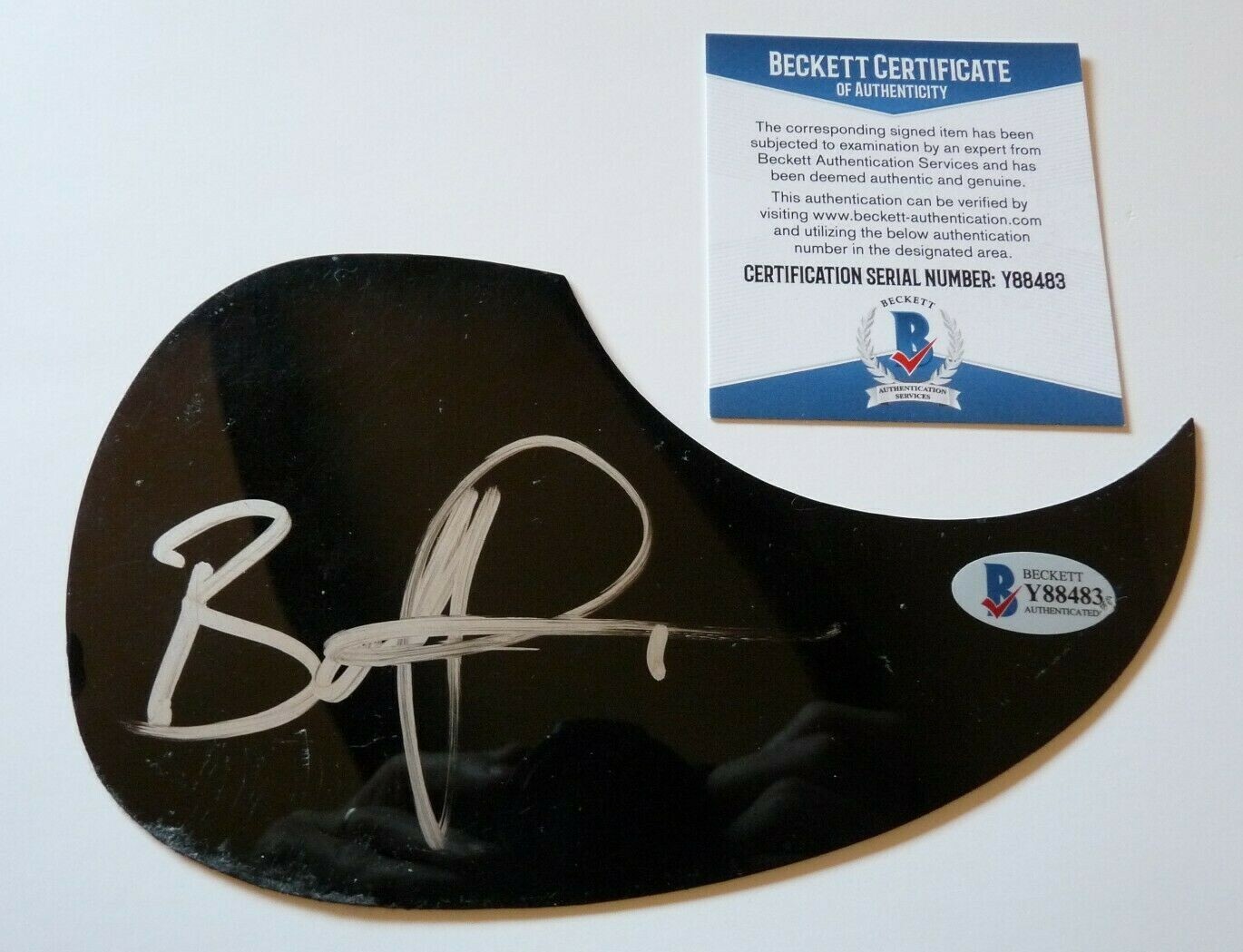 Bobby Pinson Signed Autographed Guitar Pickguard Beckett Certified